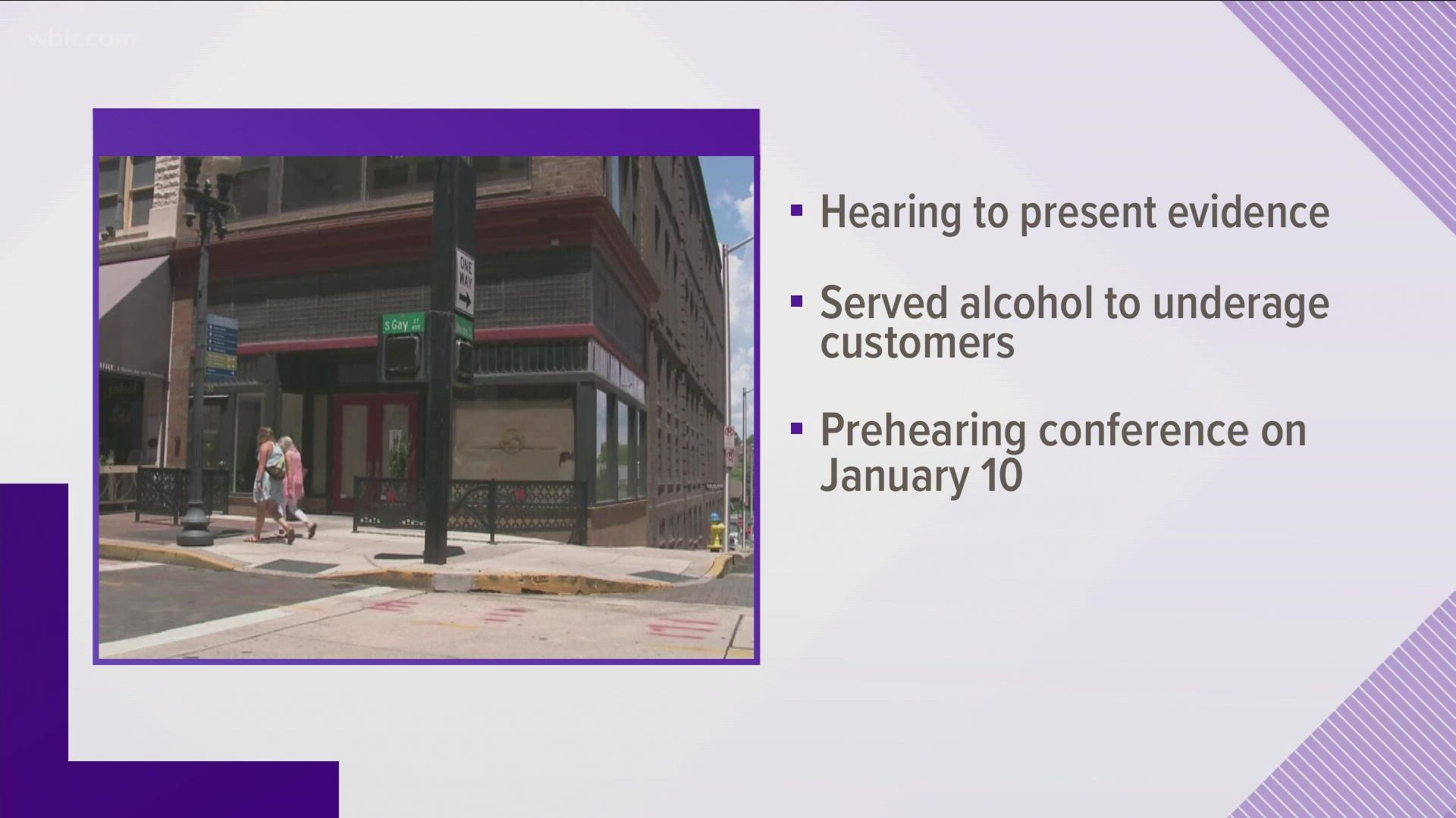 The city alleges Blackhorse Pub twice sold alcohol to underage drinkers during stings and failed to pay a fine and file a remedial plan in a timely manner.