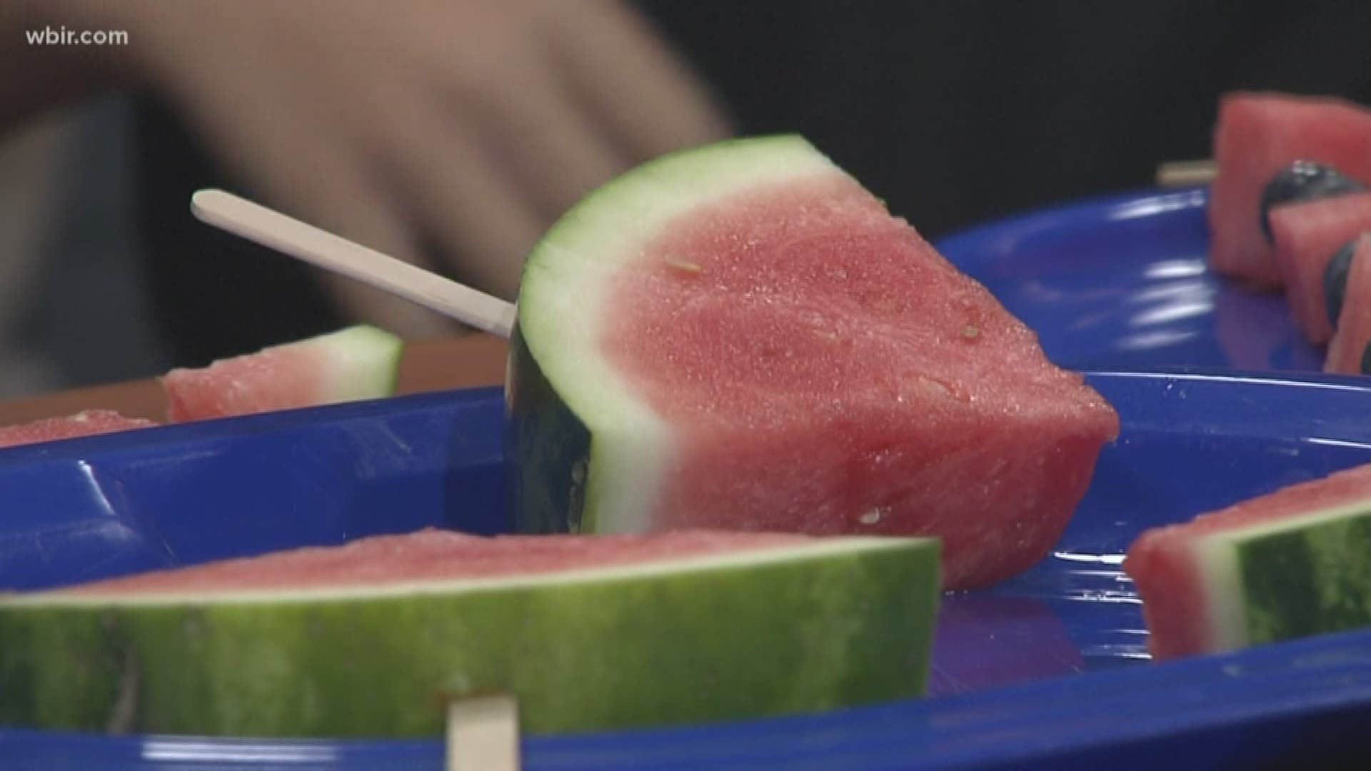 we are joined in the kitchen with UT dietician Janet Seiber and her son Cooper. They are going to show us how to make some different watermelon treats for the summer.