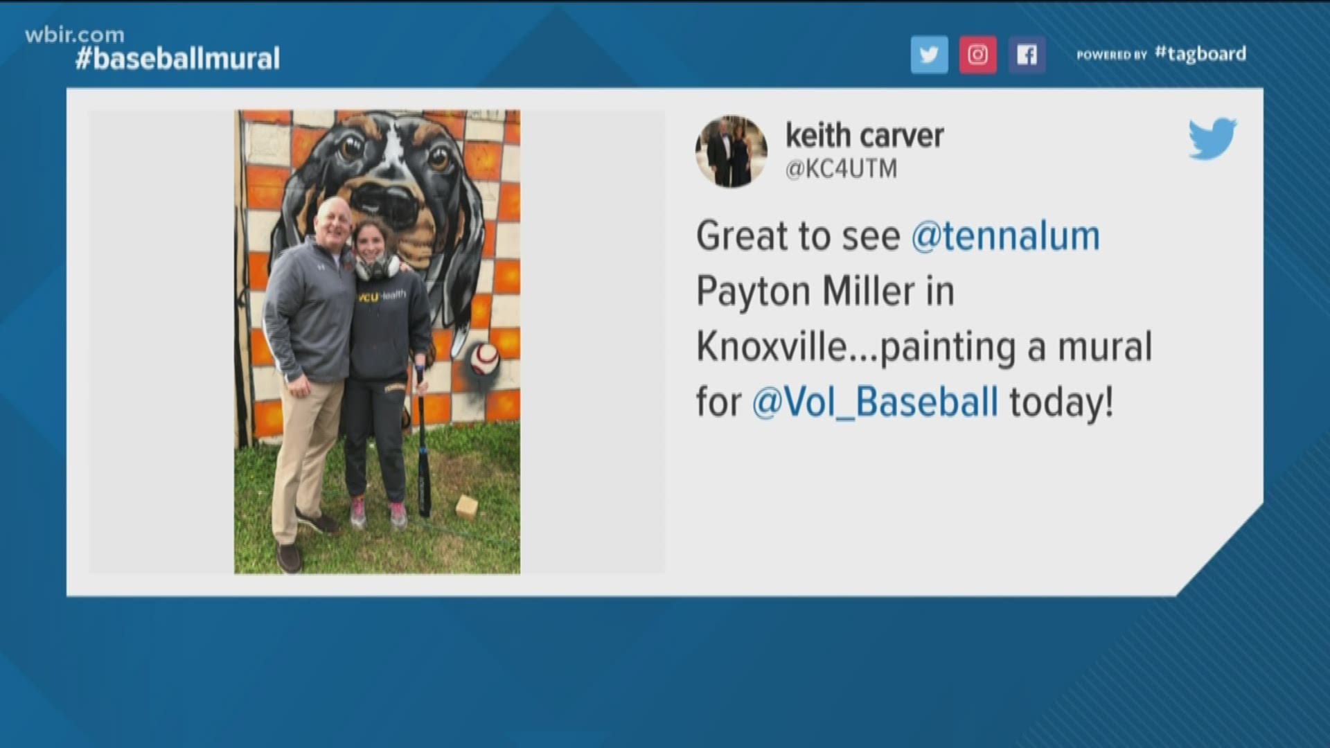 A Vol for Life used her talents to create a mural for the Baseball Vols.