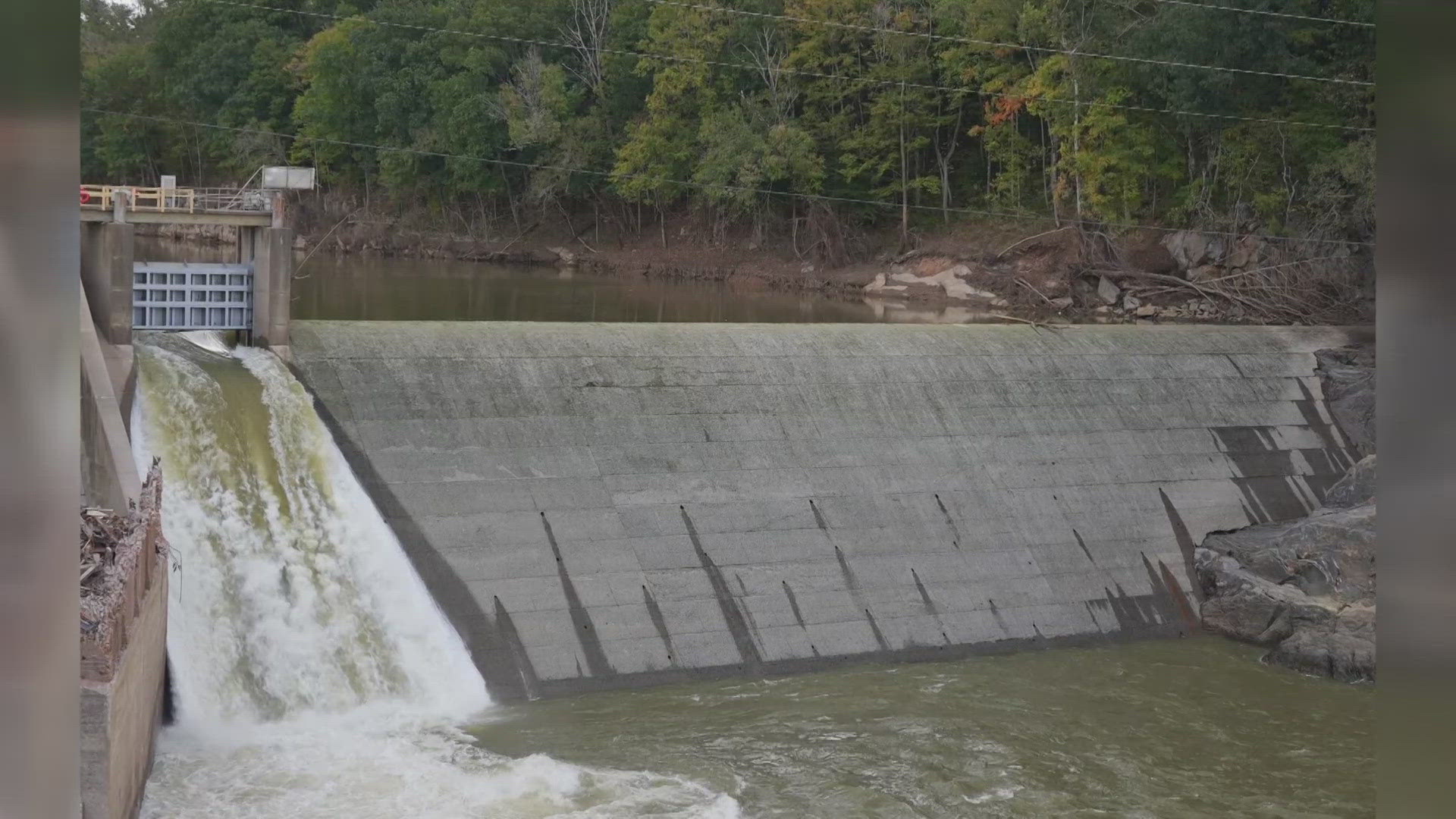 The team determined there was no major damage to the structure of the dam.