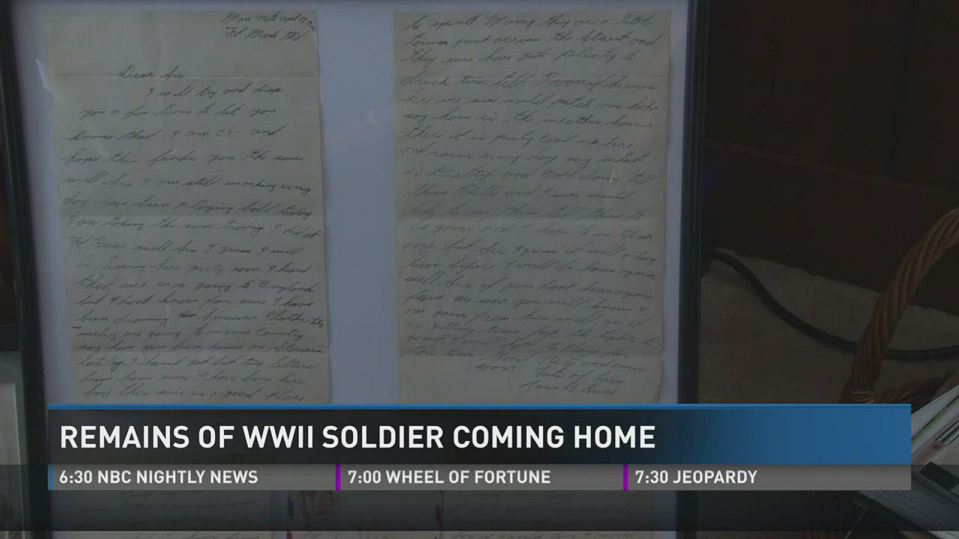 Reece Gass from Greeneville is returning home more than 70 years after he was killed in action during World War II.