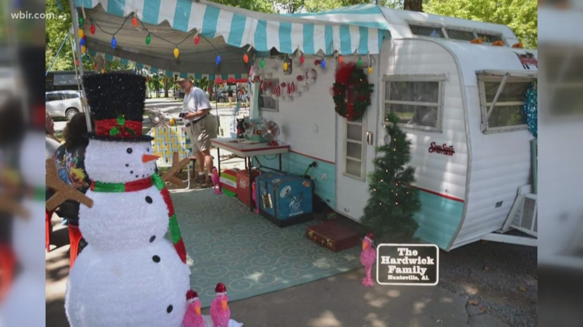 You can tour over 50 vintage trailers decked up for the holidays during Audrey's Jingle in July. The event is July 20 at River Plantation RV Resort
(1004 Parkway in Sevierville) from 11am to 4pm. Cost is $5 per person. 100% of the proceeds will go to Evergreen Elves in Sevier County. July 16, 2019-4pm.