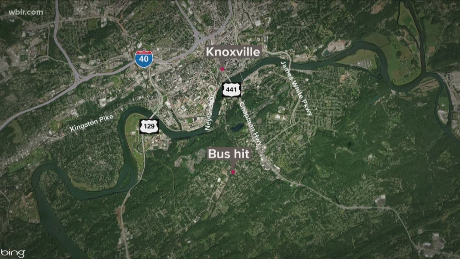 Knoxville police are looking for a man they say hit a school bus...then ran away.