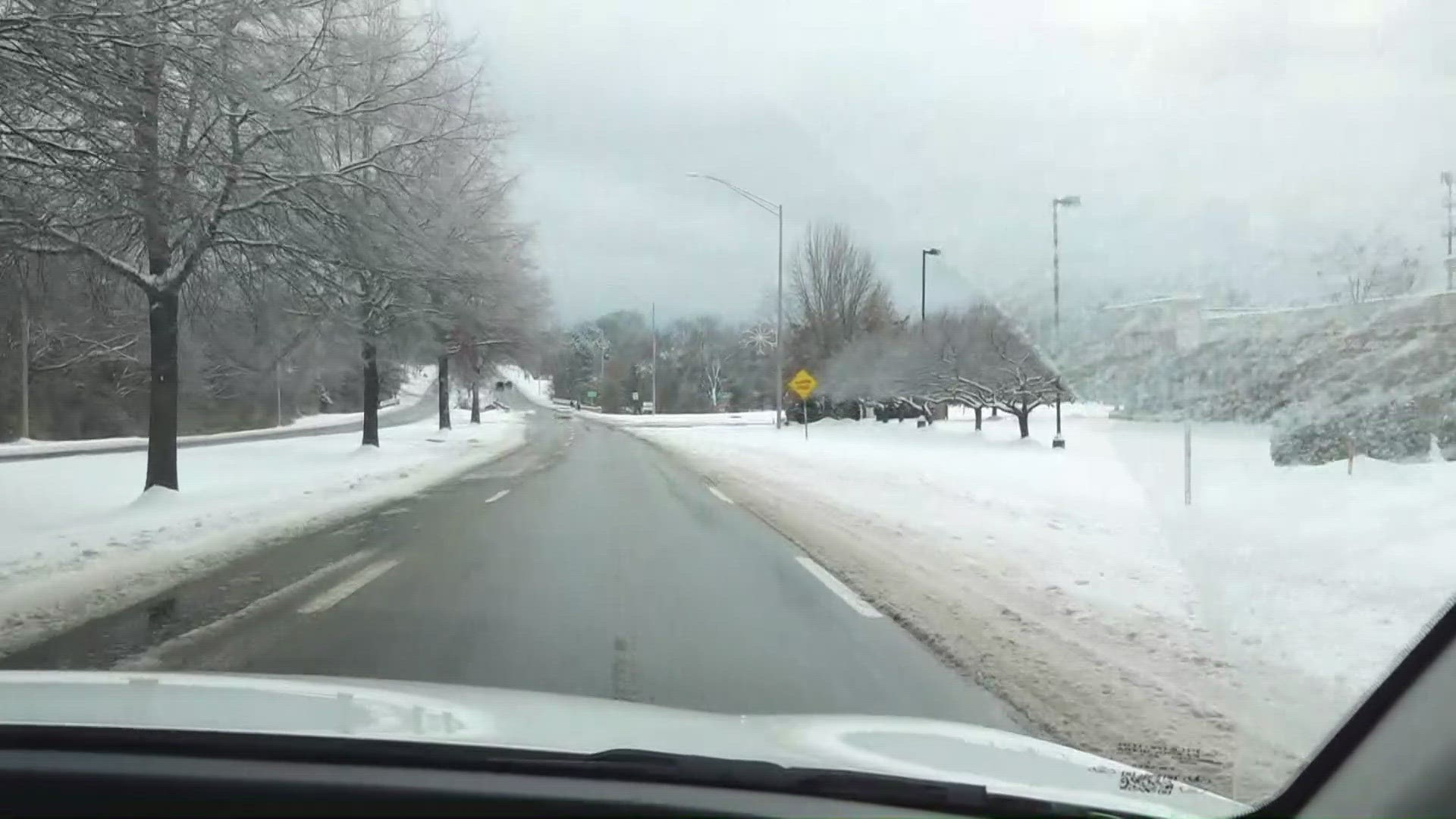 Crews have been working to clear main roads Tuesday before hitting the secondary routes and back roads.