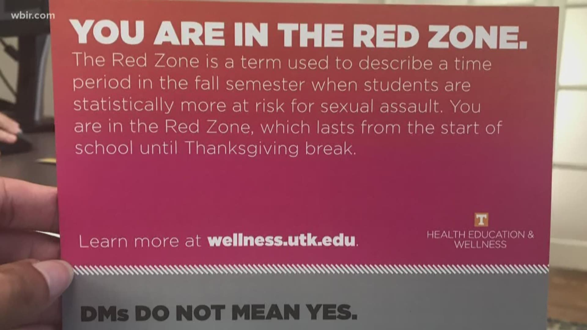 "The term Red Zone is used to describe the period of time when students are statistically most at risk of sexual assault, from the beginning of the semester until Thanksgiving break."