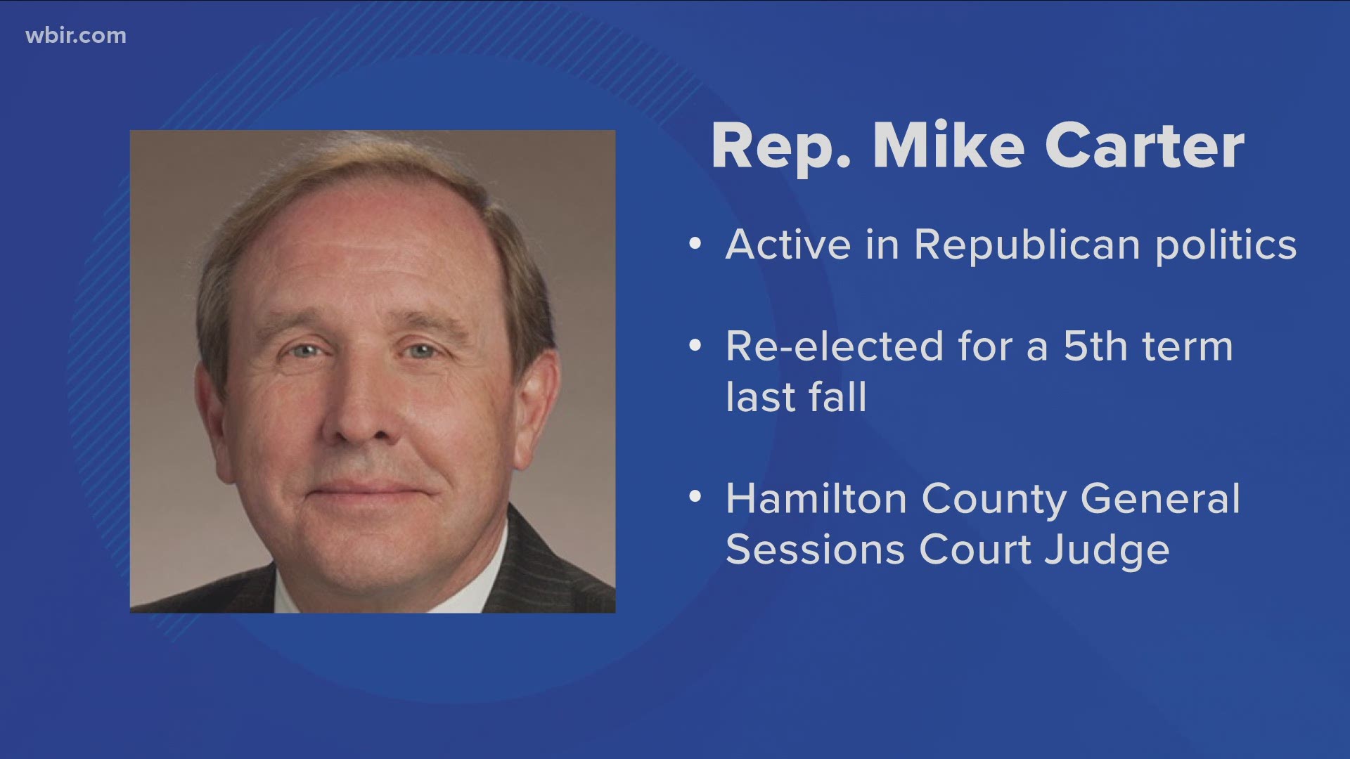 Representative Mike Carter was 67 years old and had pancreatic cancer.