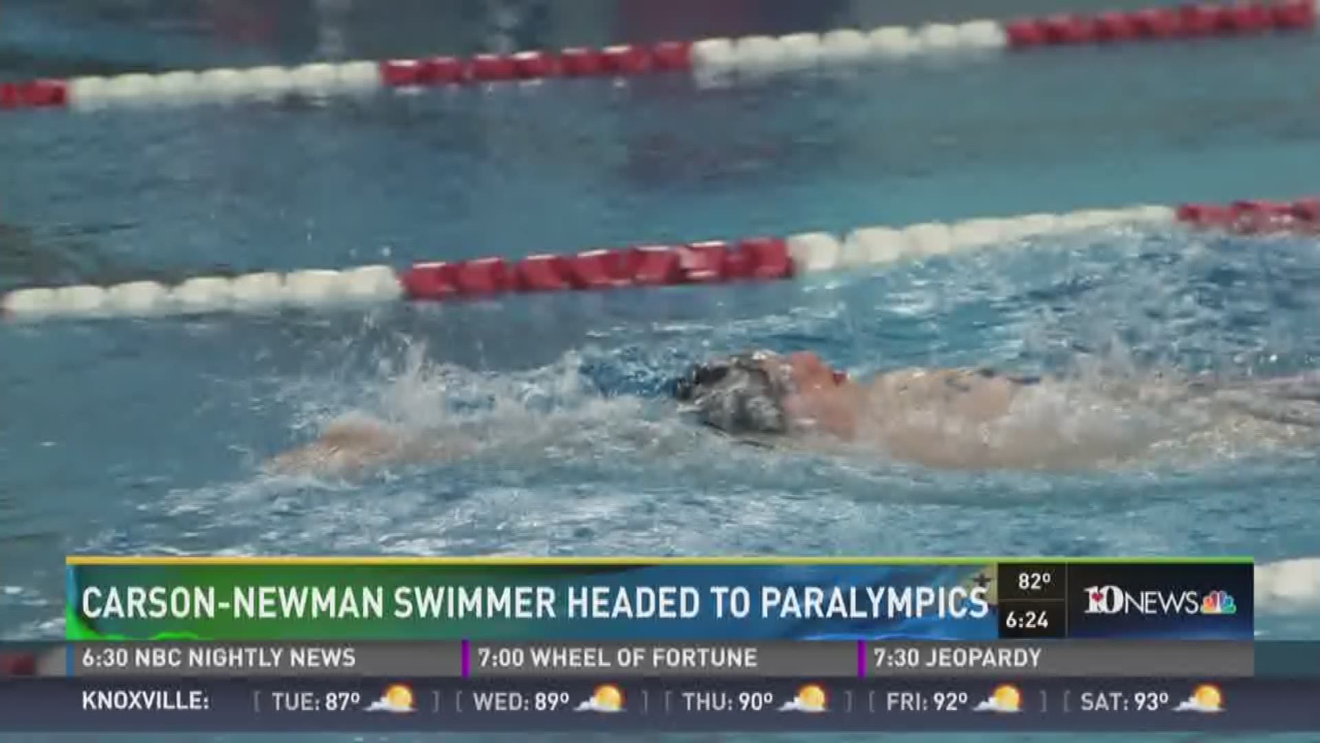 Robert Griswald, a swimmer at Carson-Newman University, is swimming in multiple events at the Paralympic Games in Rio de Janeiro in September.