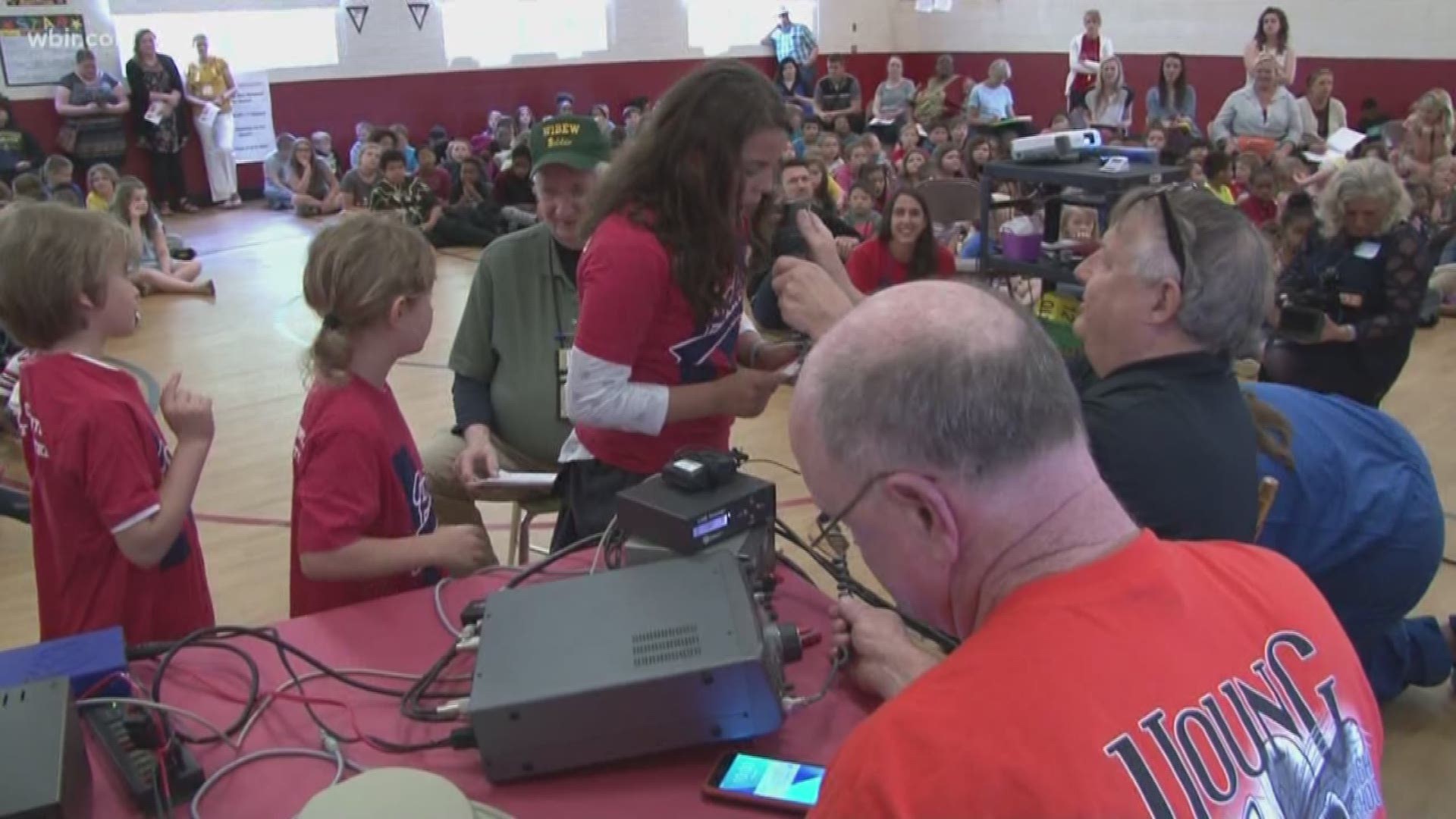 Local students were able to talk to astronauts aboard the International Space Station. 