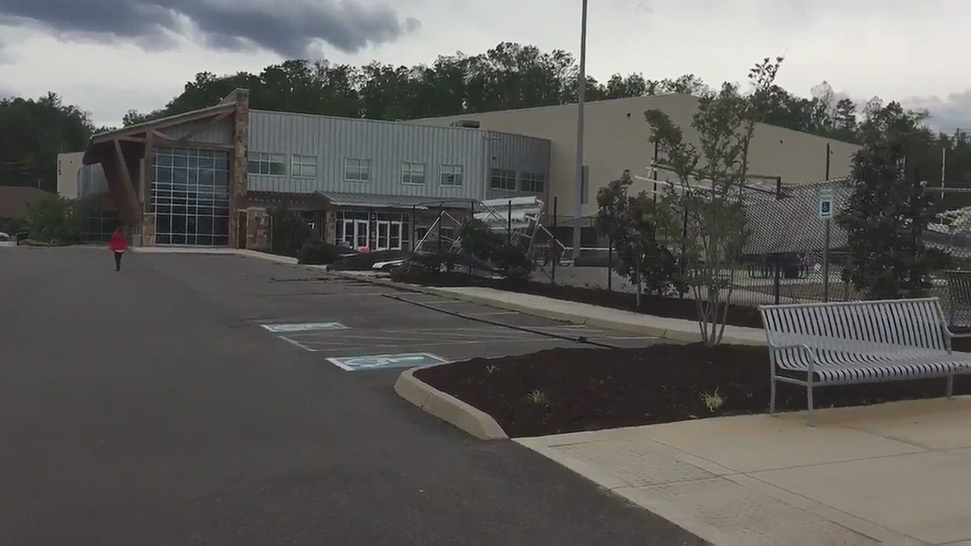High winds in Gatlinburg caused damage at the Rocky Top Sports World complex