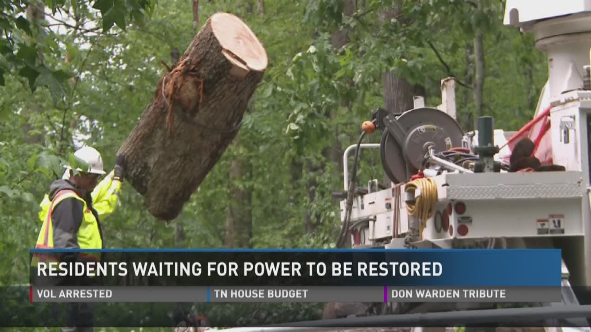 Days after strong winds uprooted trees and toppled power lines, some Sevier County residents are still waiting for power to be restored.