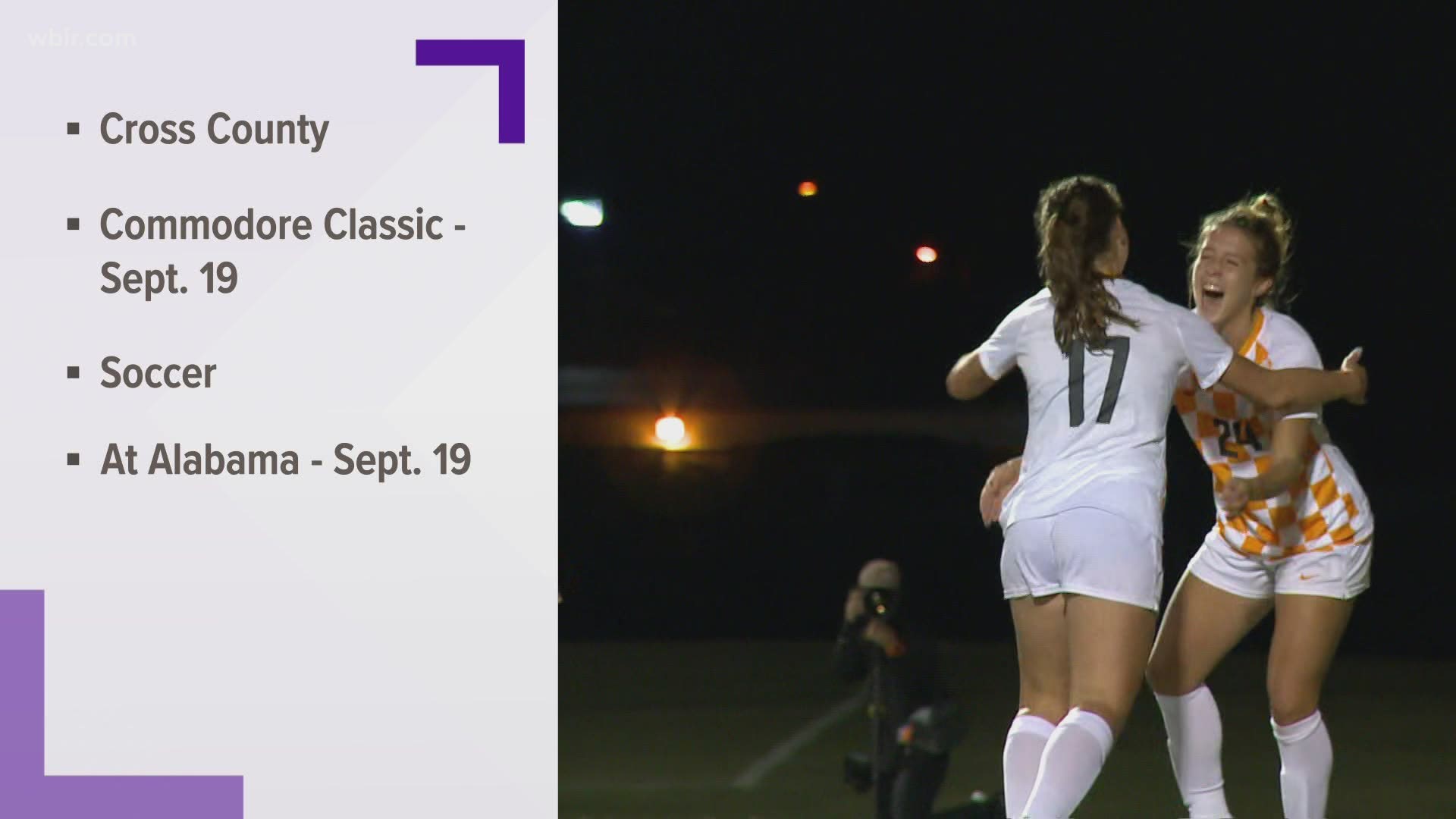 Cross county is competing in the Commodore Classic in Nashville with six other SEC schools... while the soccer team is playing Alabama in Tuscaloosa.