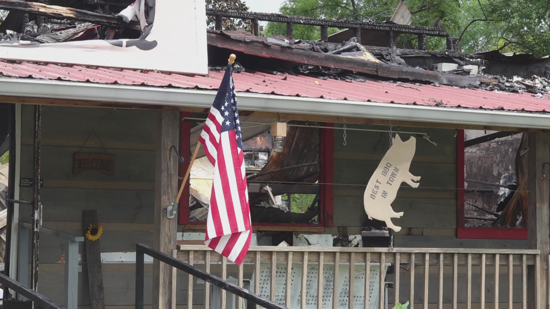 The Townsend fire chief said the building was a "total loss."