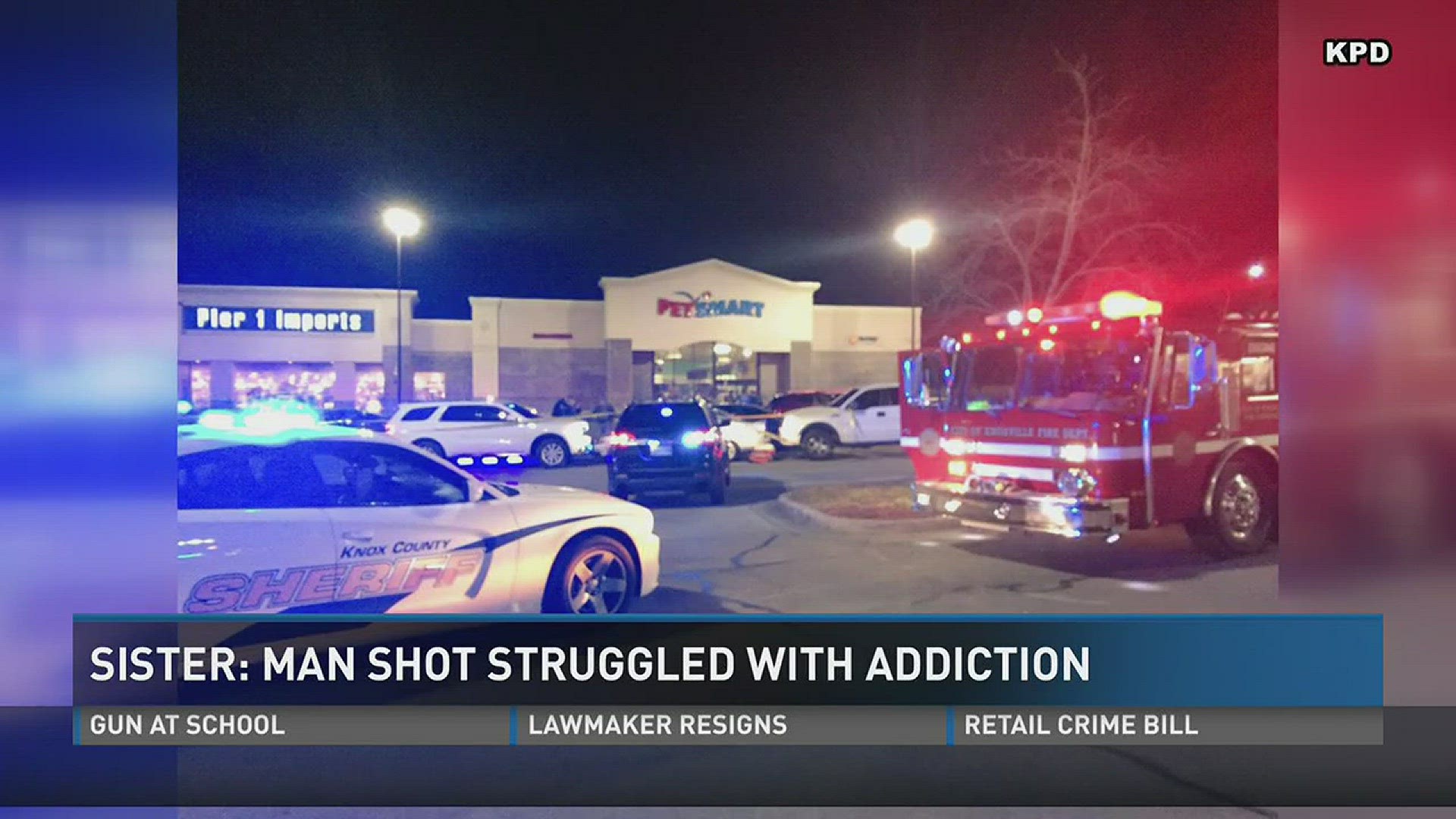 A wanted Alcoa man died after he was shot by authorities Monday evening in the Turkey Creek shopping area. His sister says he struggled with addiction. Feb. 14, 2017.
