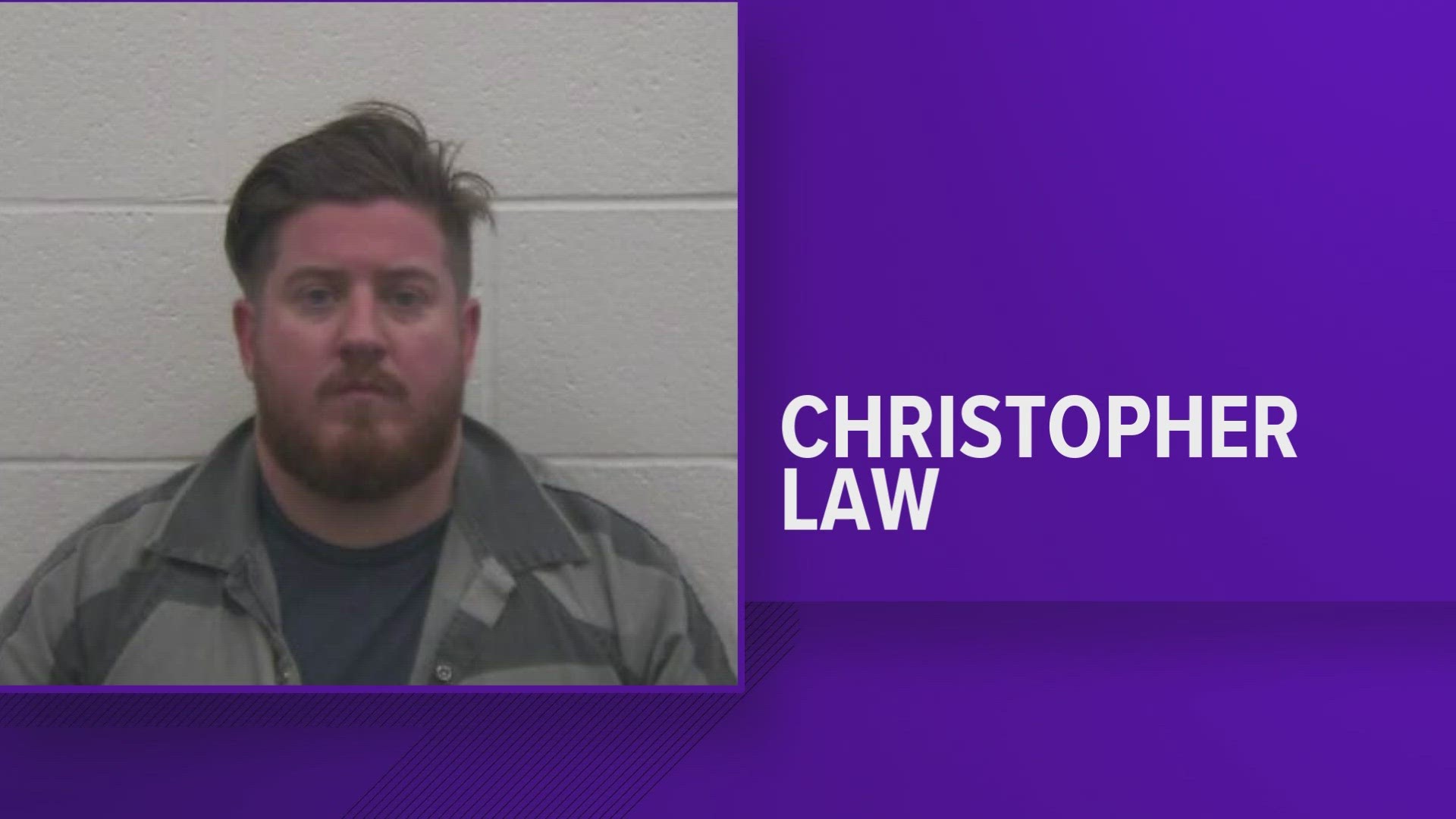 A warrant said Christopher Law was asked to leave a retirement party after getting too drunk, before yelling at the victim and causing them to fear for their life.