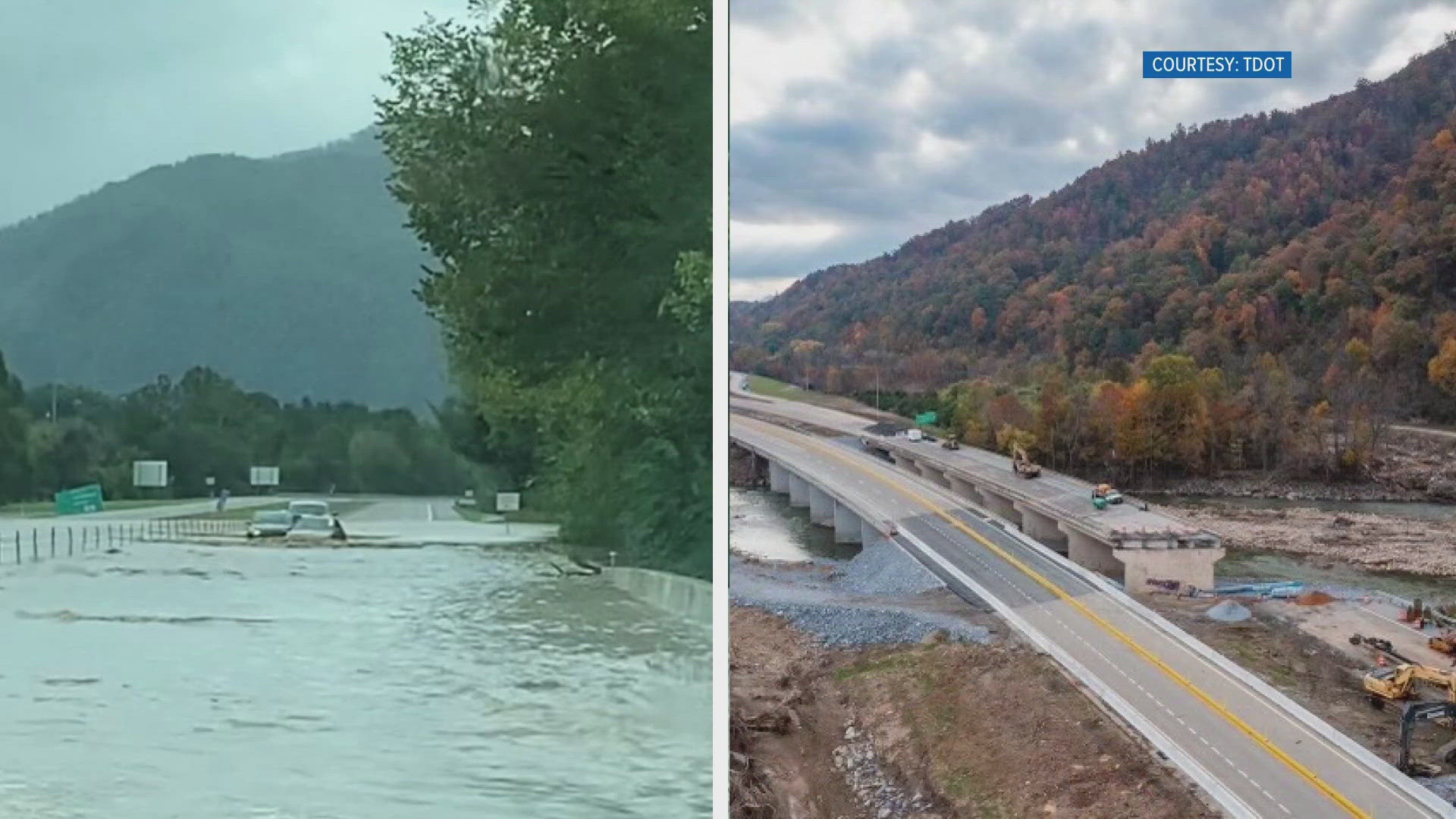 What happened to Kinser Bridge, Nolichucky Dam in Greene County when ...