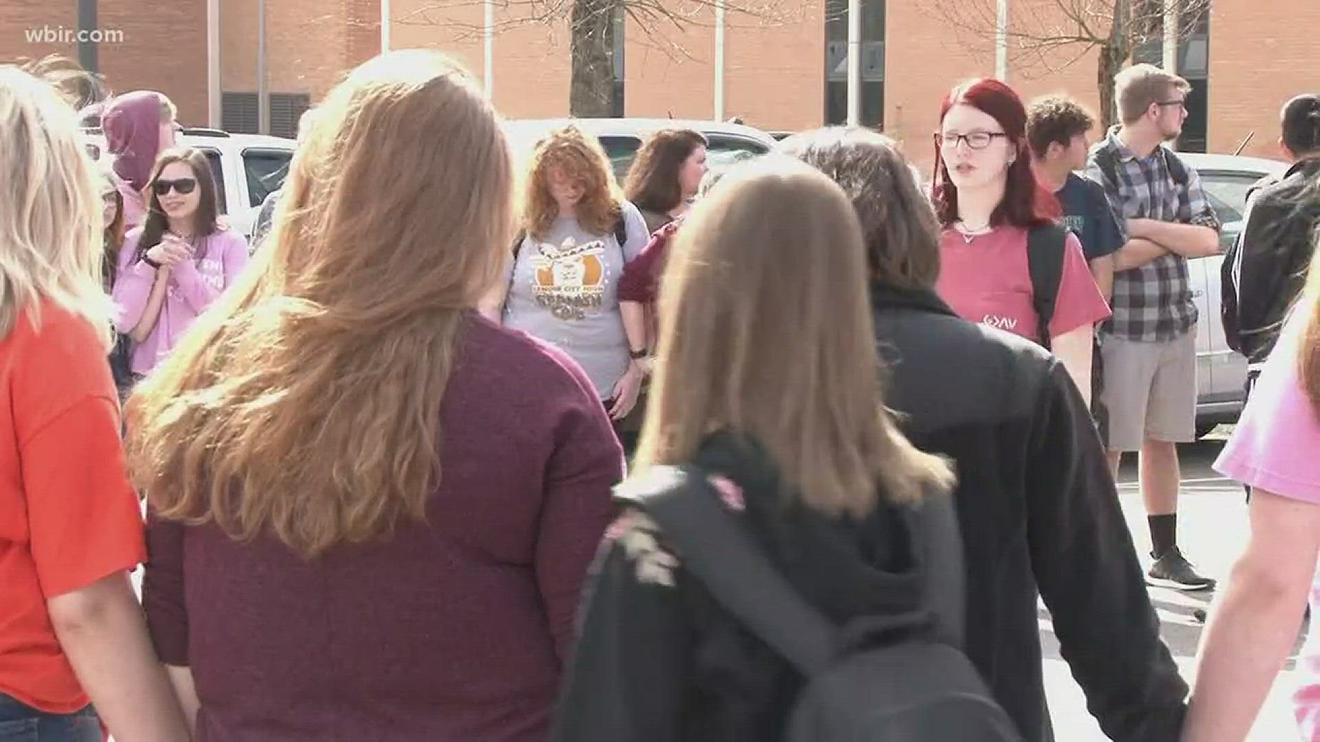 Dozens of students at Lenoir City High School honored the victims of Florida school shootings, talked about school security, and how to make a change.