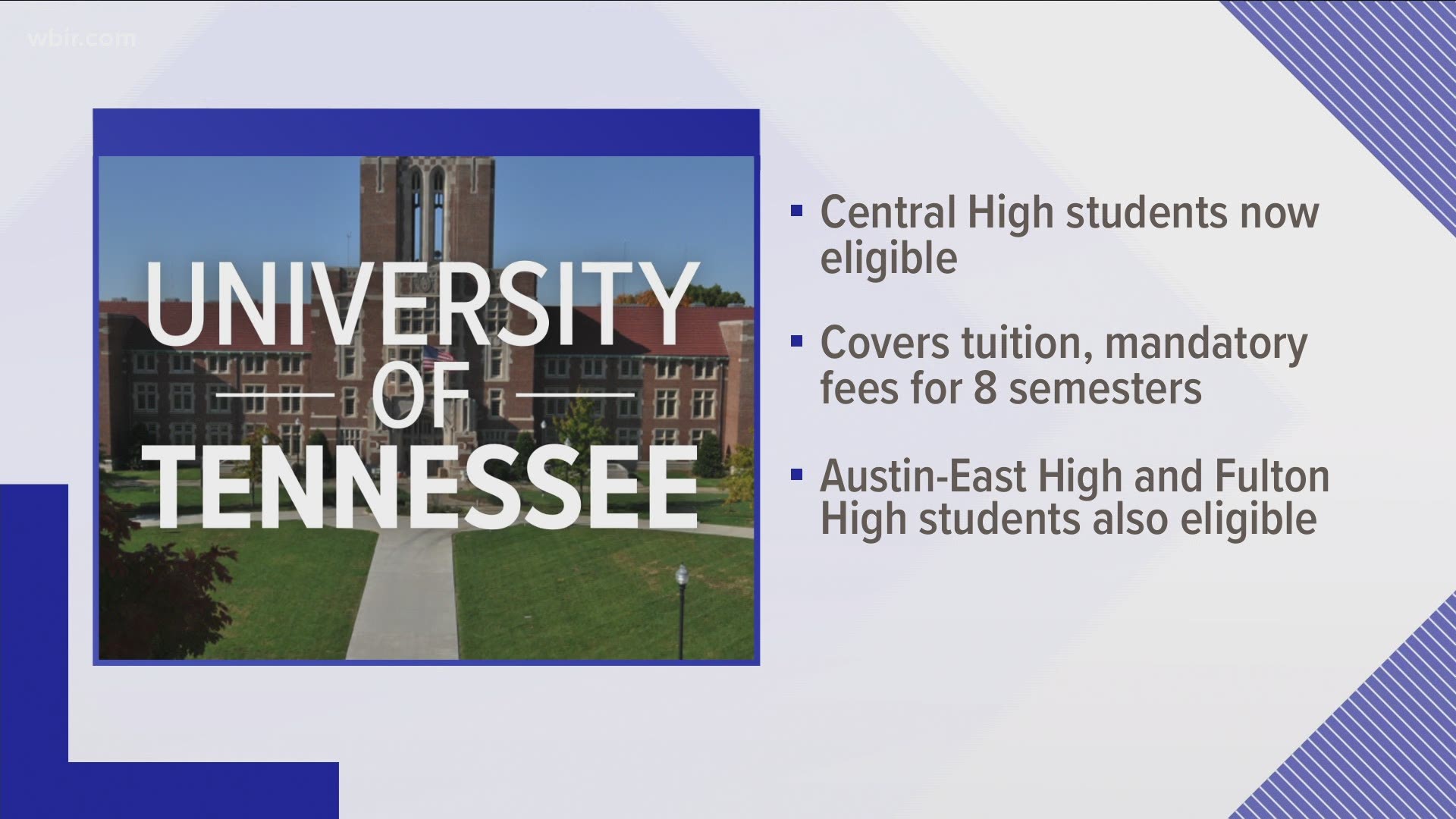 Central High School students in Knoxville are now eligible for a big scholarship at UT.