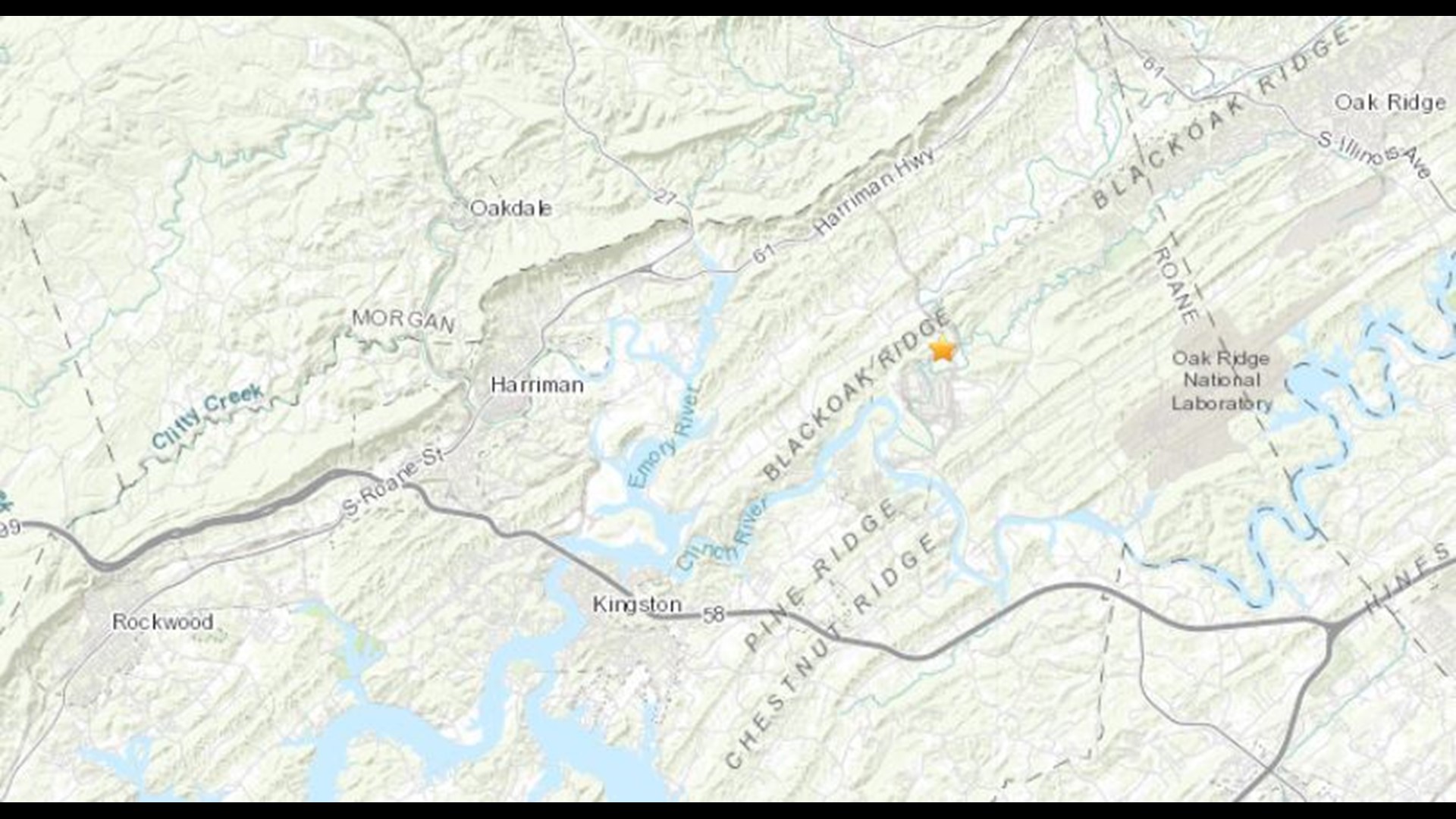 2.2 magnitude earthquake recorded in Coalfield, Tennessee