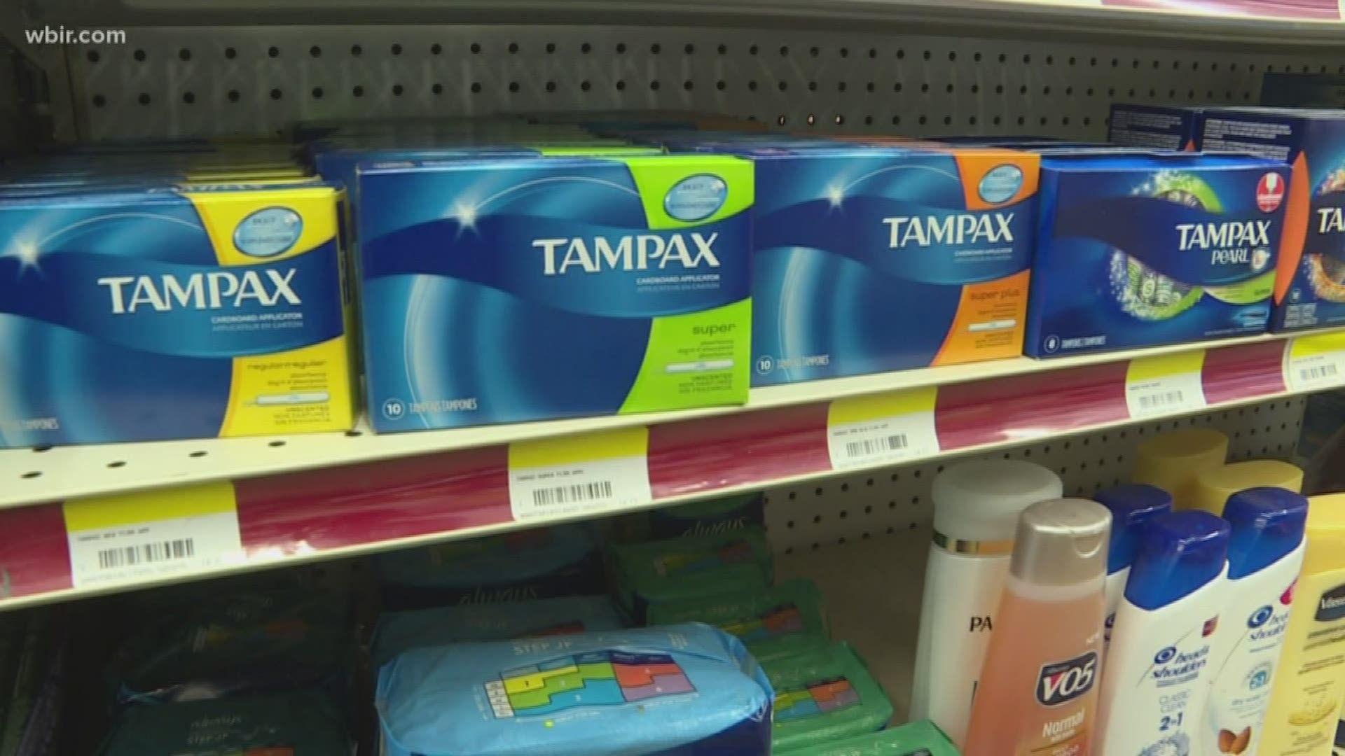 A new bill would include feminine hygiene products in the annual sales tax holiday, along with back-to-school products.