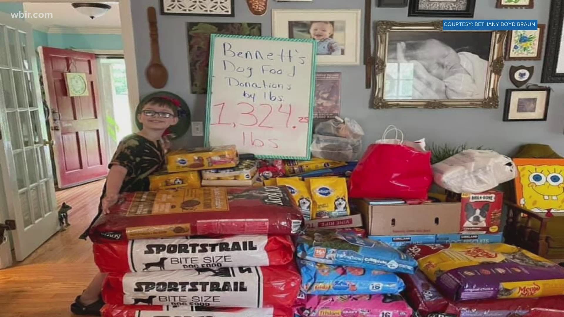 9-year-old Bennett Braun is asking for pet food donations for this 10th birthday.