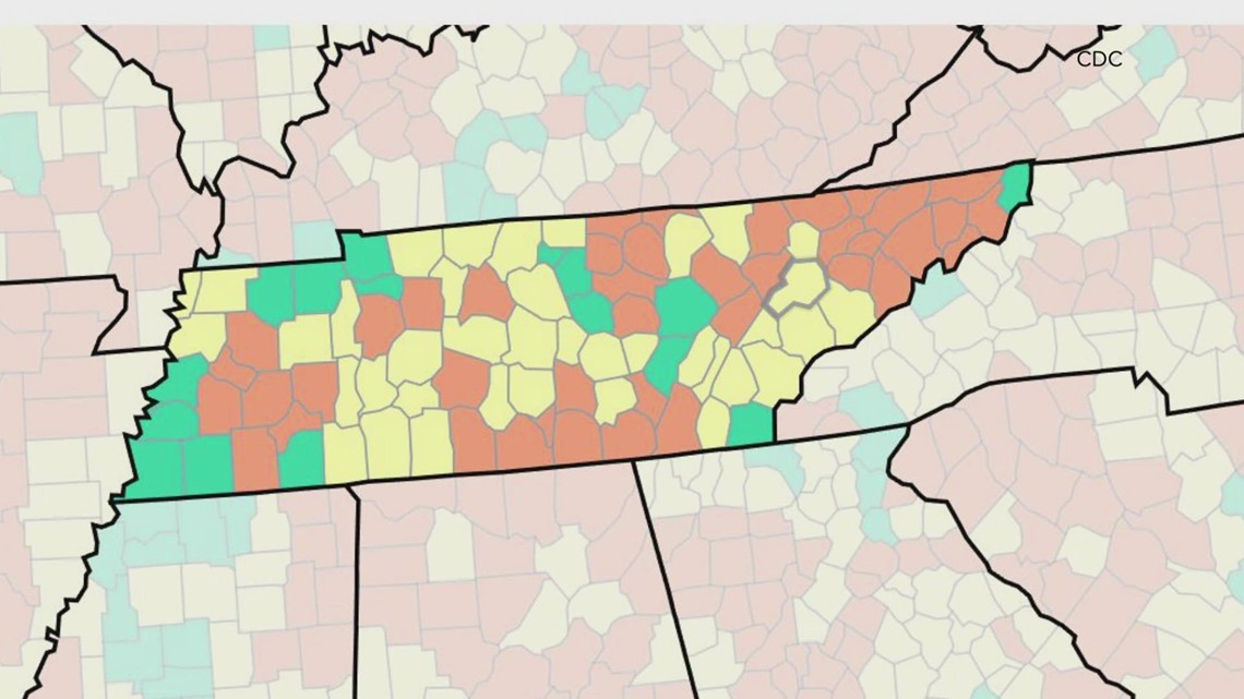 COVID cases and hospitalizations decline in East Tennessee; Knox Co. not in 