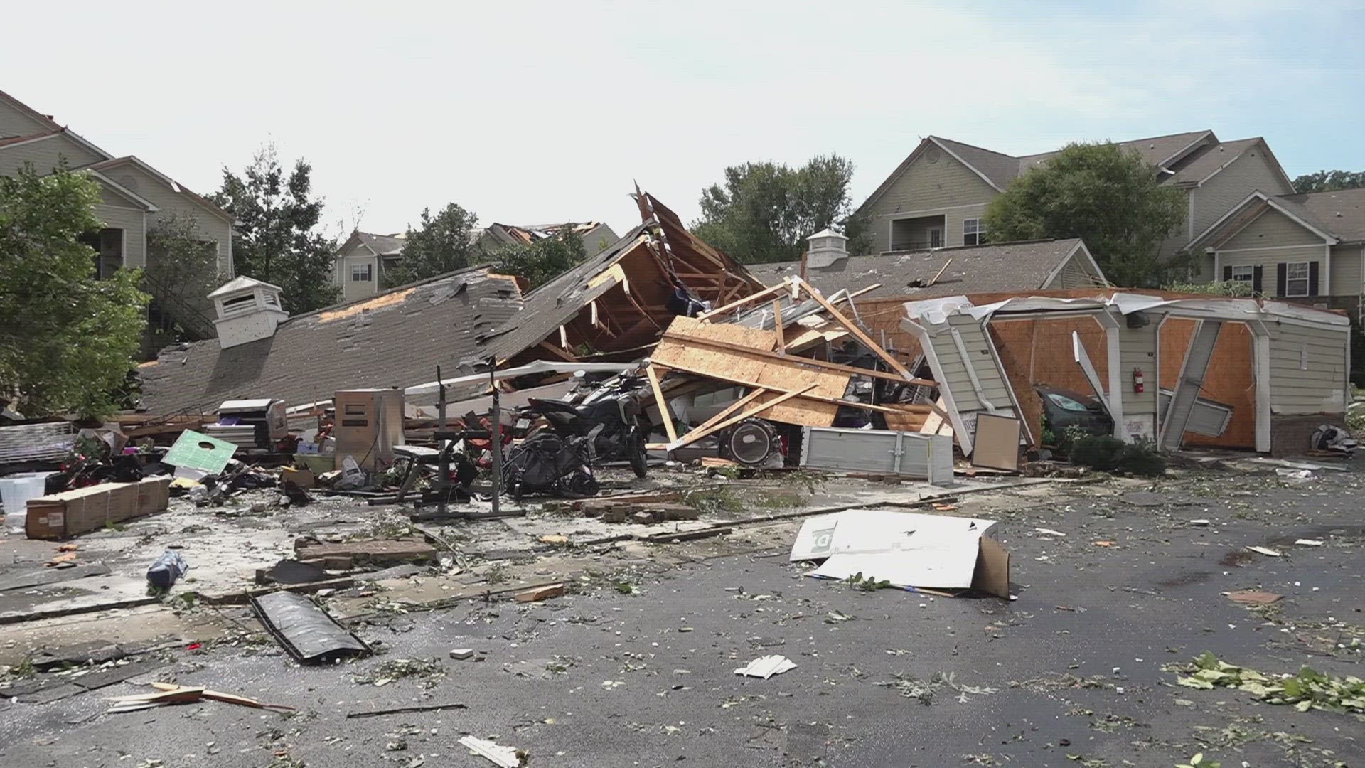 One neighbor said he rushed to his bathroom as winds reached around 90 mph in a West Knox County community.