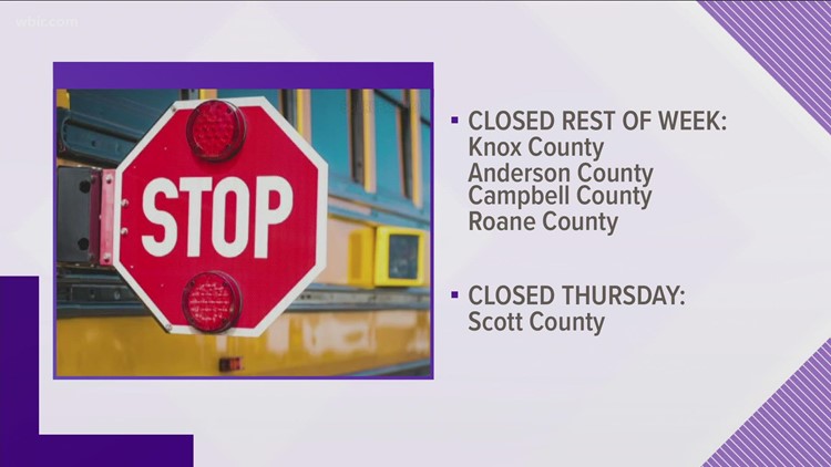 Jan. 19, 2022: Several East TN schools closed for illness or weather for remainder of week