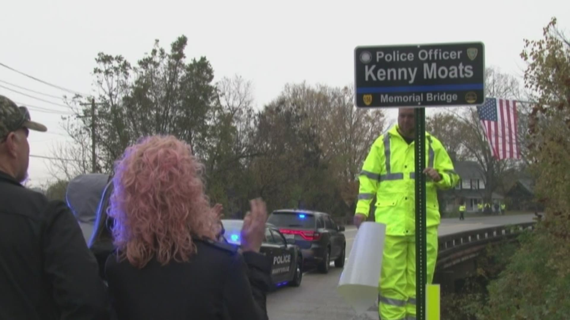 The community came together today to honor fallen Maryville police officer Kenny Moats.