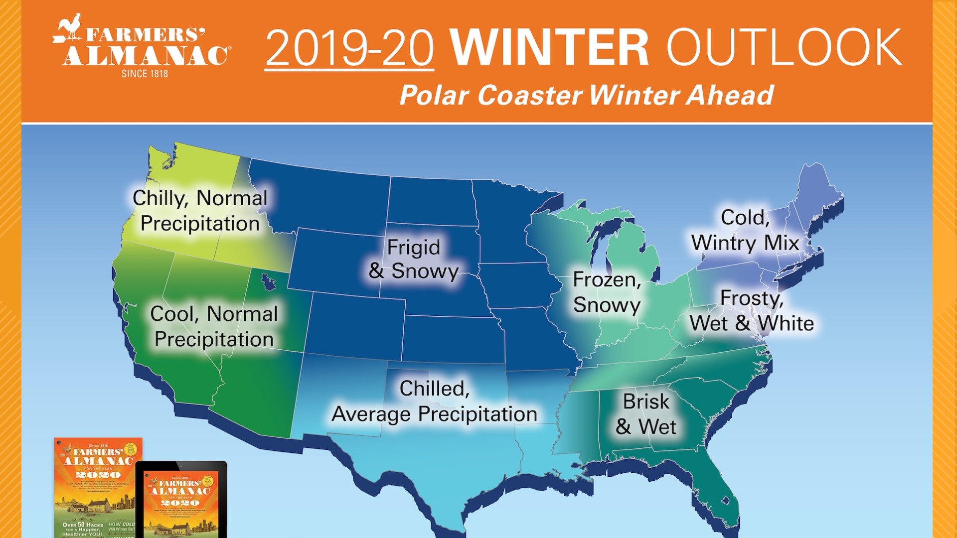 Old Farmer's Almanac calling for another warm, wet winter in East