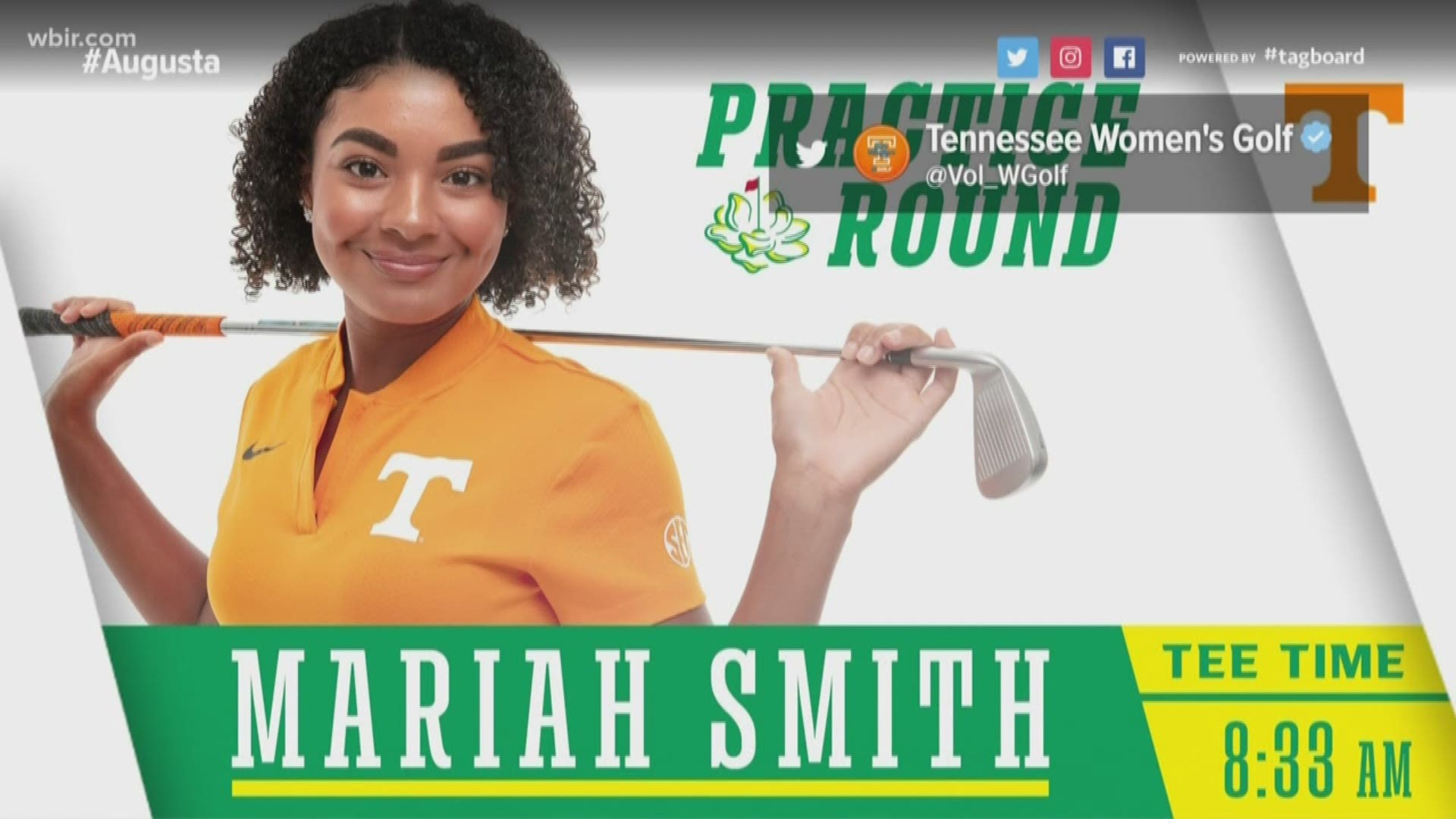 Keep an eye on Tennessee's Mariah Smith. She's competing at the first ever women's event staged at Augusta National this week at the women's amateur tournament.