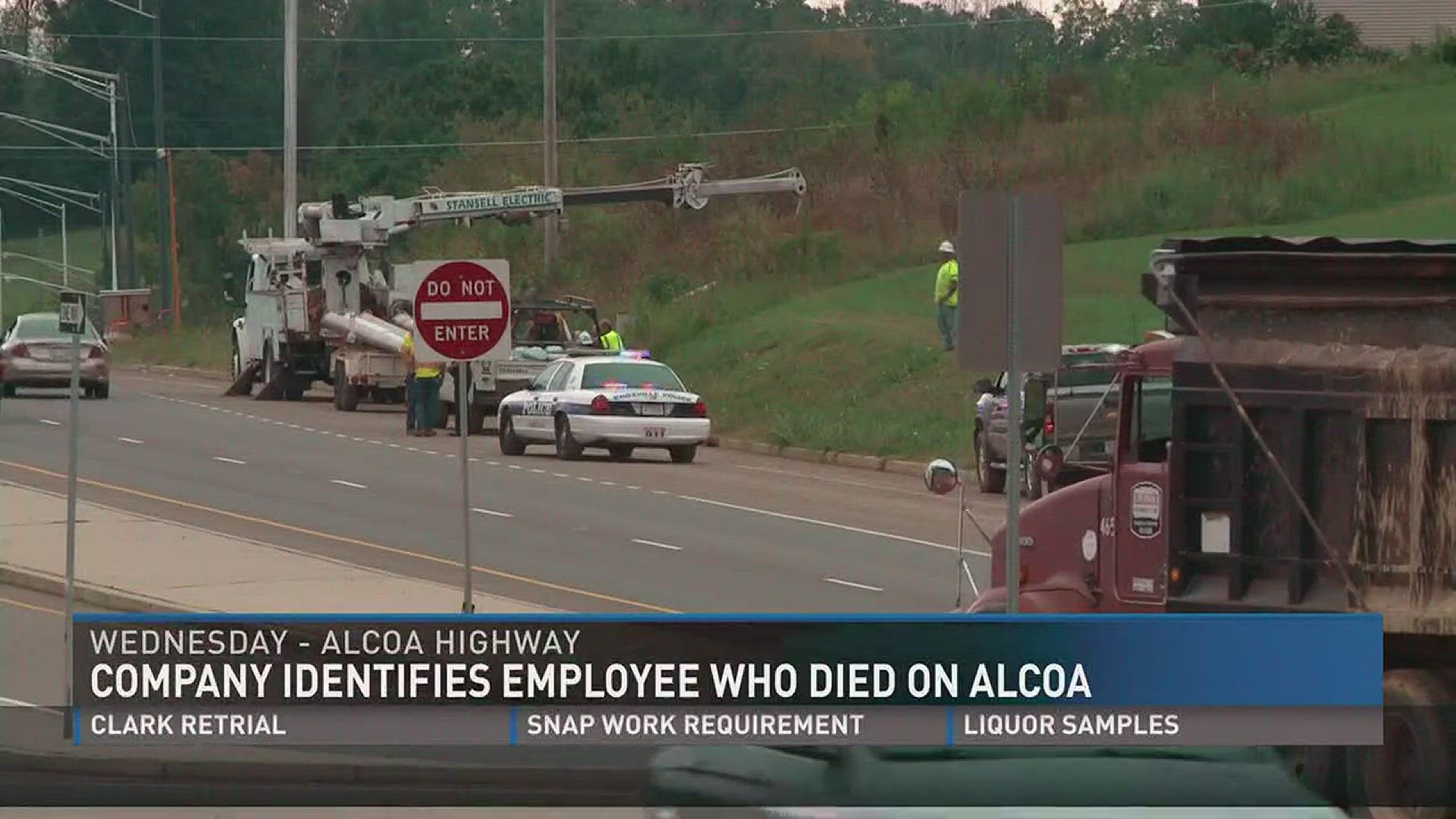 Sept. 18, 2017: Stansell Electric has identified the worker who died along Alcoa Highway.