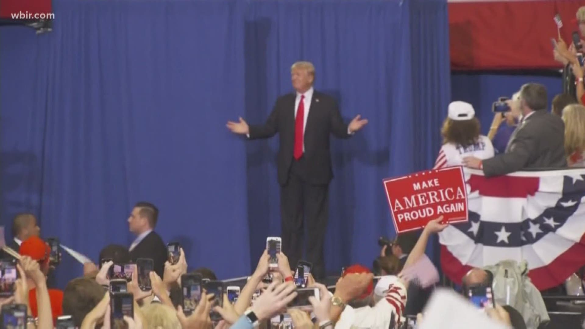 A 'Make America Great Again' rally is planned in Johnson City. The same day the president is scheduled to arrive and campaign for Republican senate candidate Marsha Blackburn.