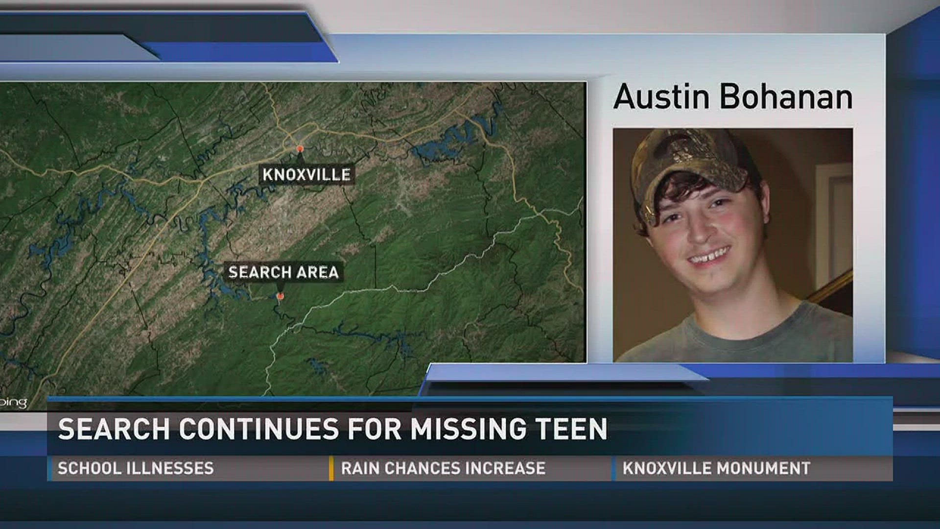 Late Tuesday afternoon, Tennessee Highway Patrol utilized a Bell Jet Ranger Helicopter to search for missing Blount County teen Austin Bohanan.