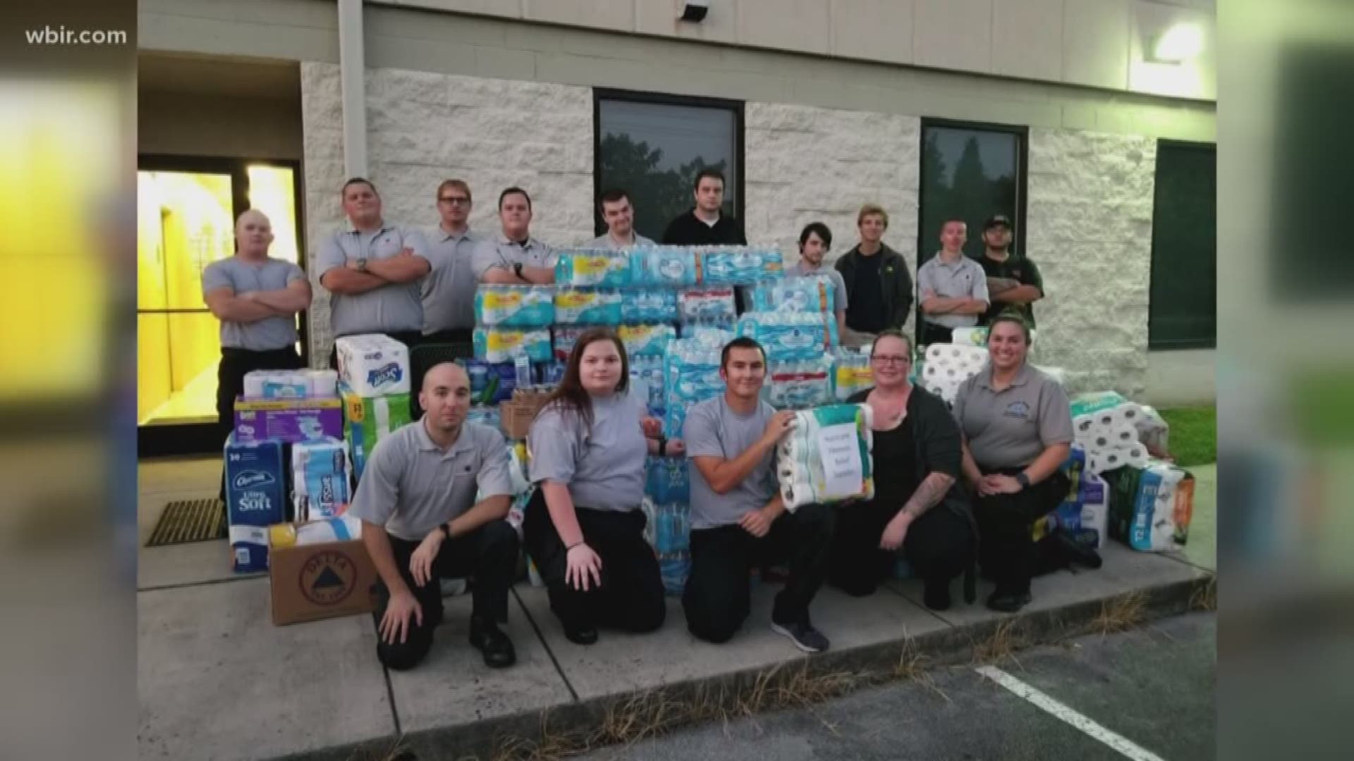 Last month --E-M-T students from Roane State Community College collected hundreds of supplies for Hurricane Florence. Now -- they are doing the same for those hit by Michael. 