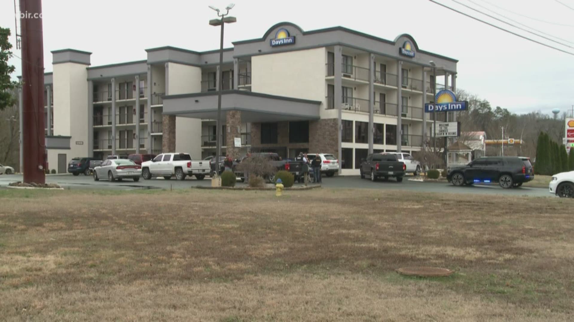 Sevierville police say two suspects are in custody after shots were fired at deputies. It happened at the Days Inn Hotel just off Interstate 40.