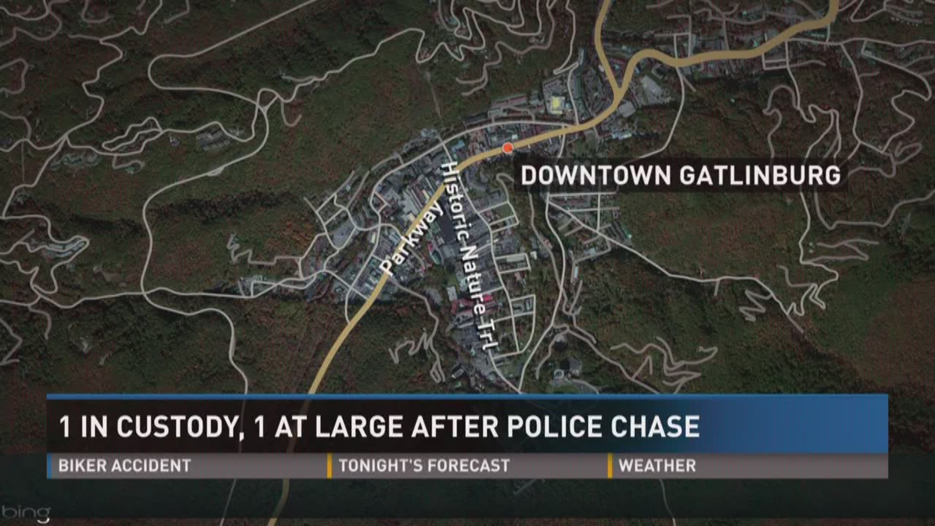An overnight GSMNP police chase with one person in custody.