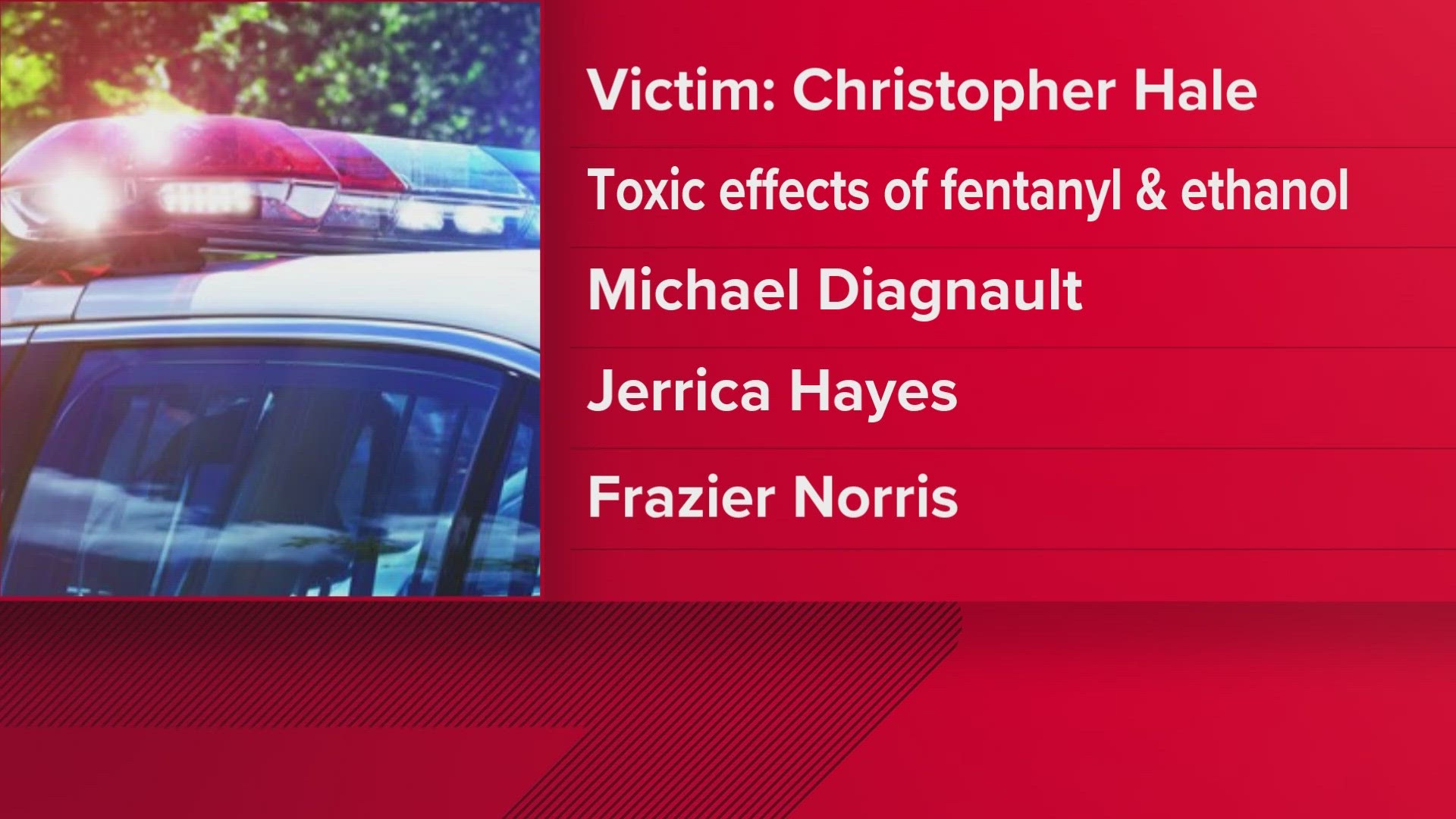 The man, Christopher Hale, died in July 2022 due to the combined effects of fentanyl and ethanol, according to the Tennessee Bureau of Investigation.