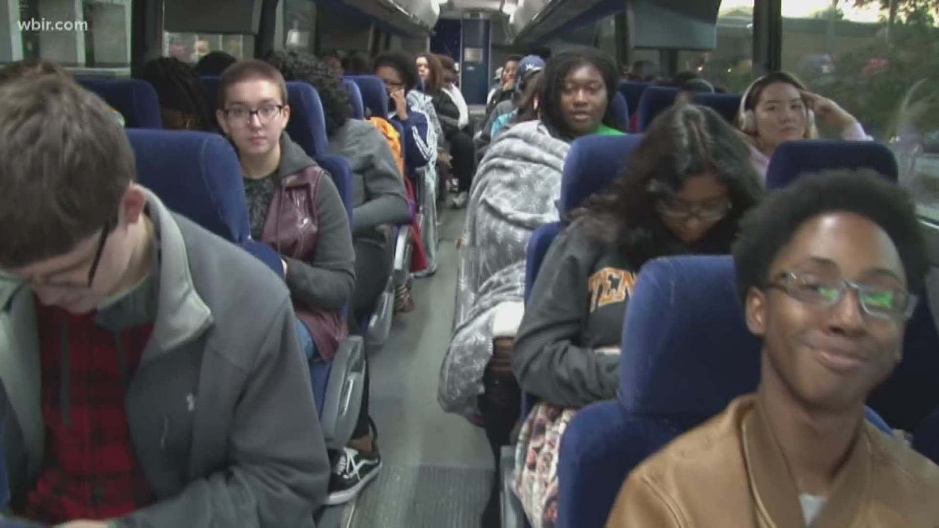 Several UT Students boarded a bus to head home for thanksgiving.