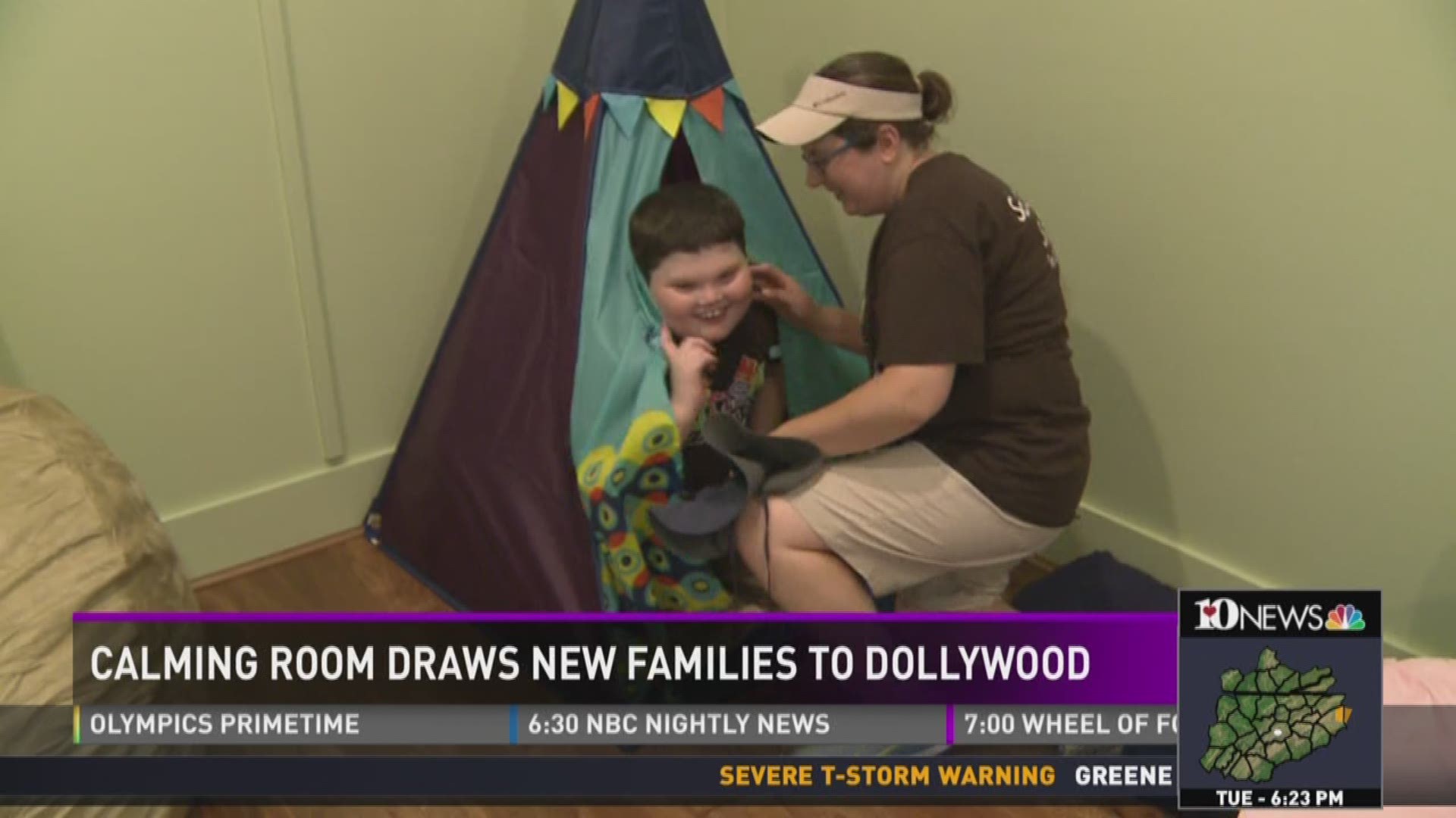 After adding a calming room for children with Autism, Dollywood has seen an increase in attendance of families who now feel like a day in the park is possible.