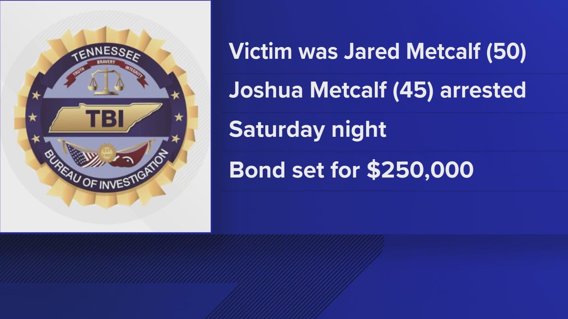 Joshua Metcalf was charged with second-degree murder after killing his 50-year-old brother.