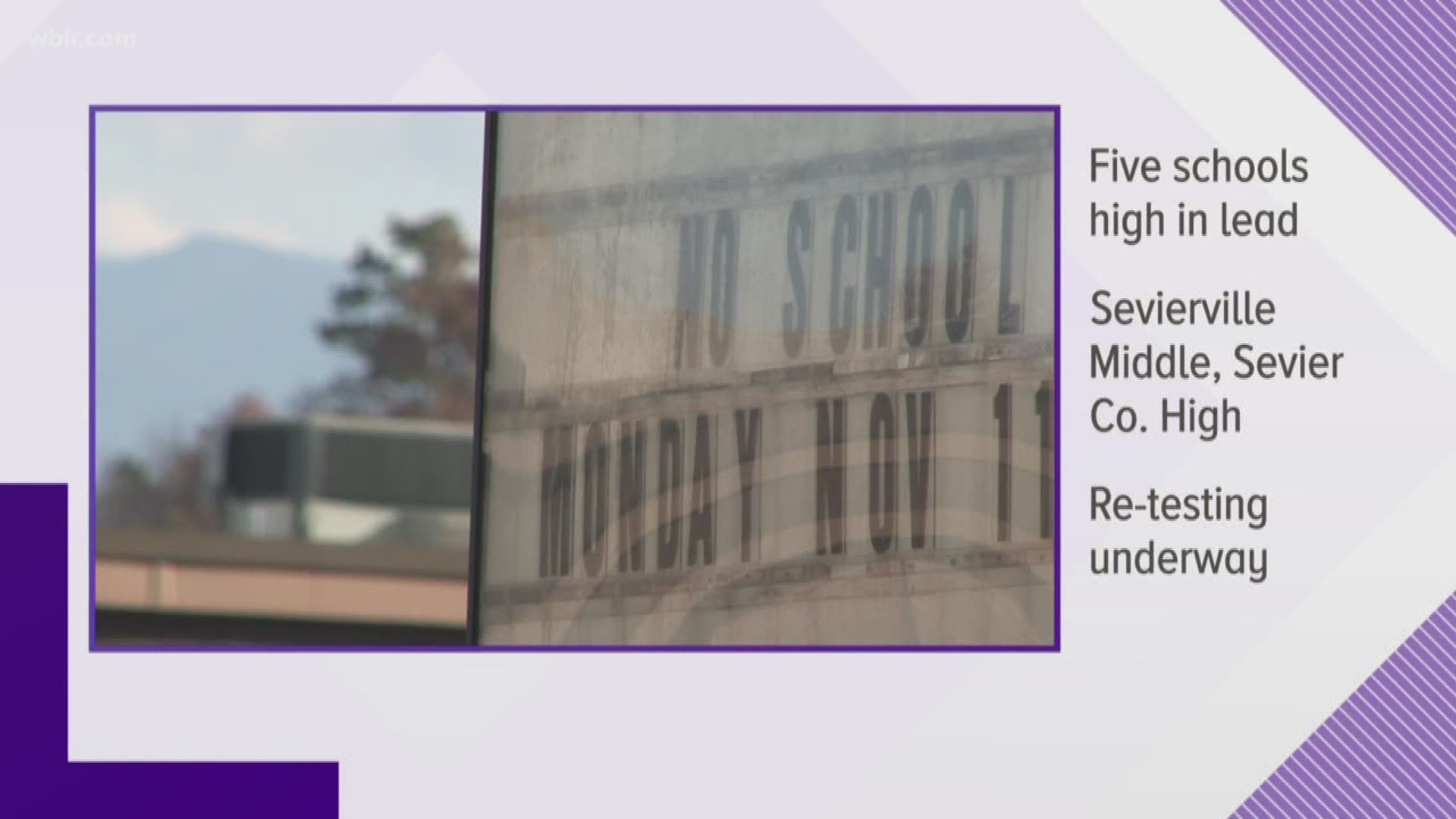 The five East Tennessee schools were tested for lead under a new state law. County officials say parents were informed and the water sources are repaired.