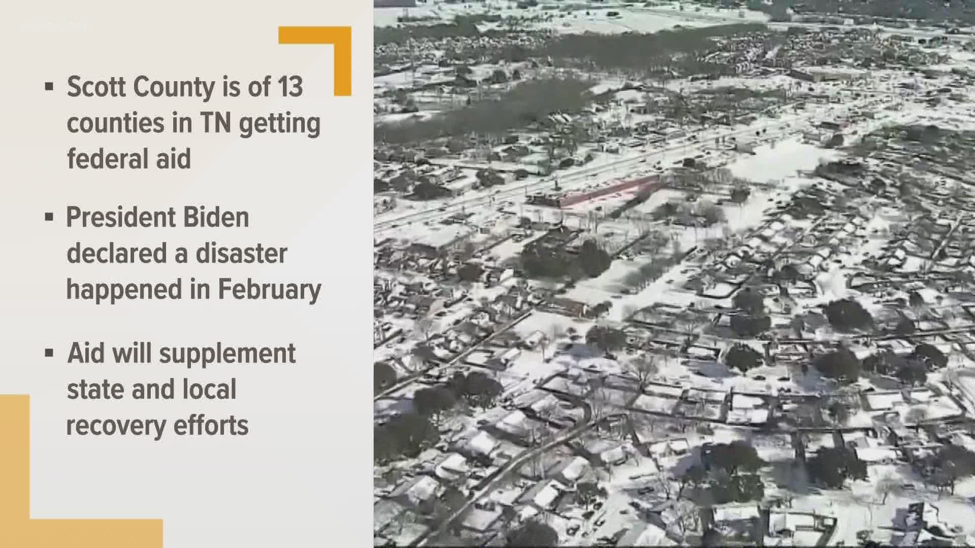 President Joe Biden approved disaster relief funding Wednesday. At least six people in Tennessee died as a result of the storms.