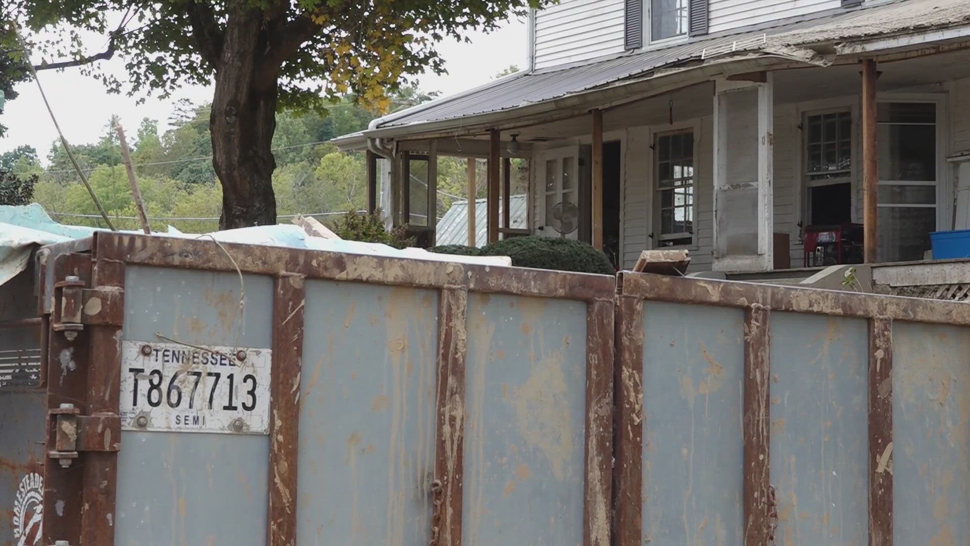 Floodwater from Helene reached nearly the top of the Still Hollow Farm but the Birdwell family said the flood is just another chapter in the home's history.