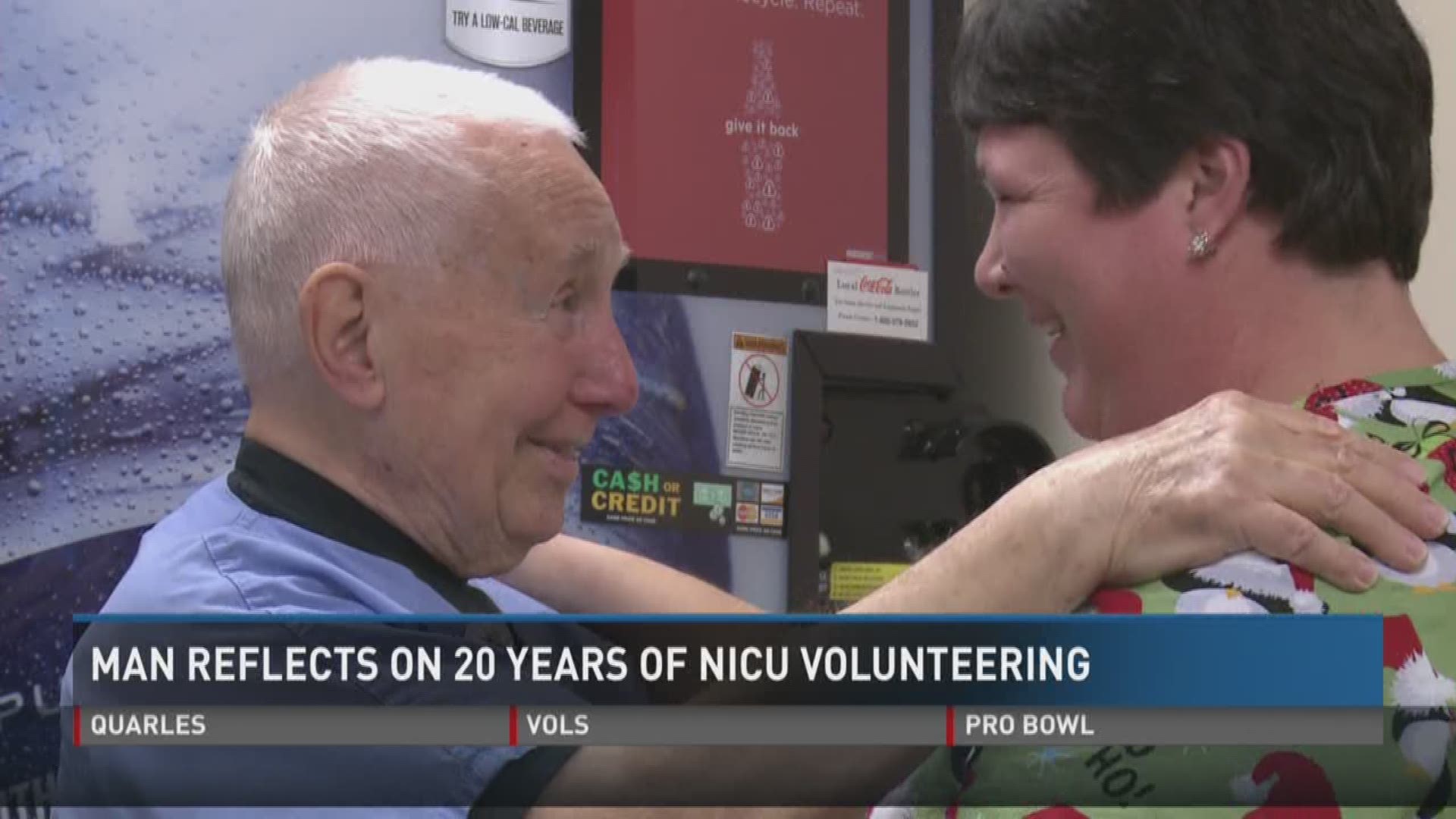 Woody Troy has served as a volunteer cuddler at the University of Tennessee Medical Center's NICU for the last 20 years.