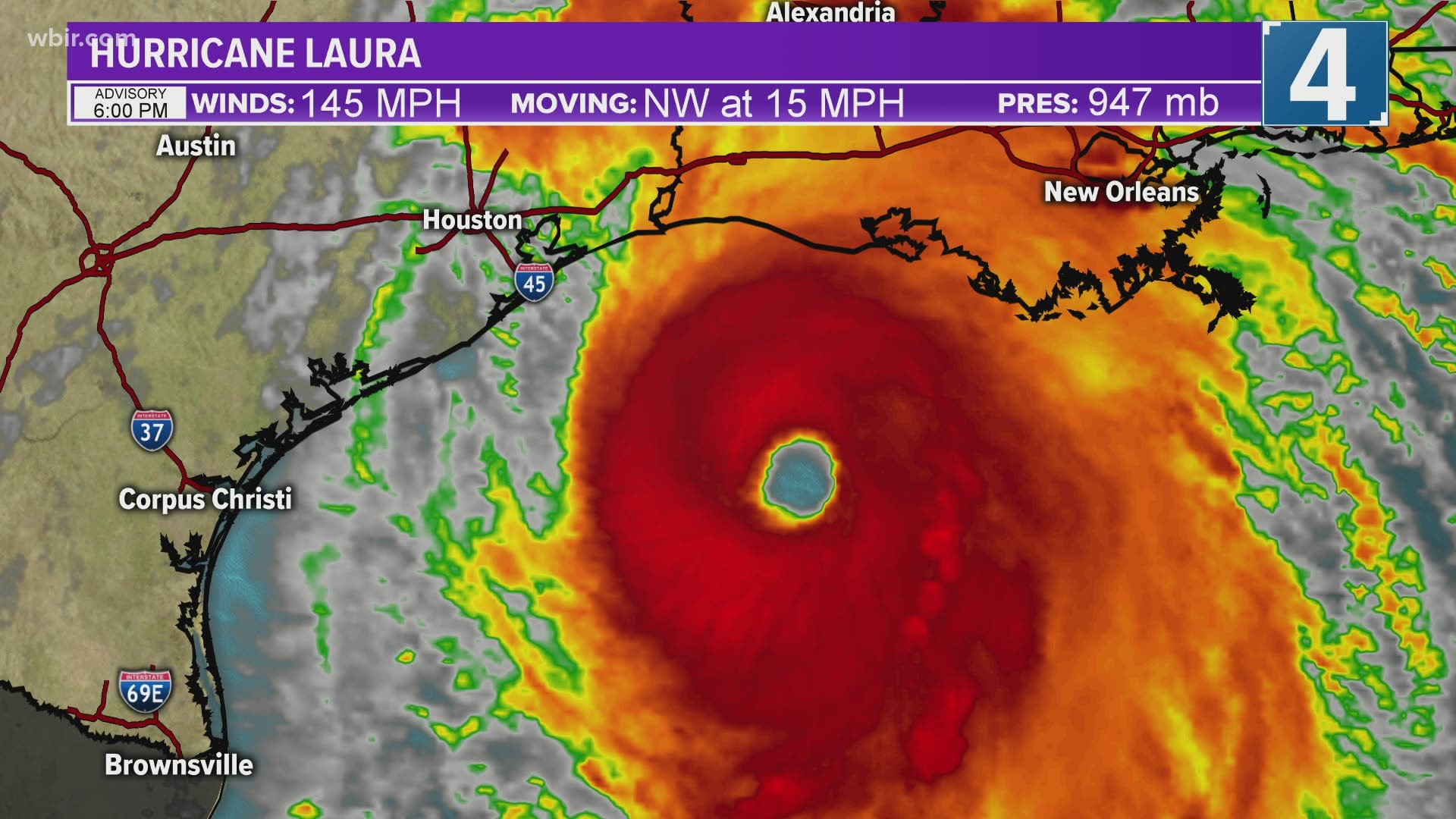 Hurricane Laura is now a category 4 storm, and our weather team is tracking it.