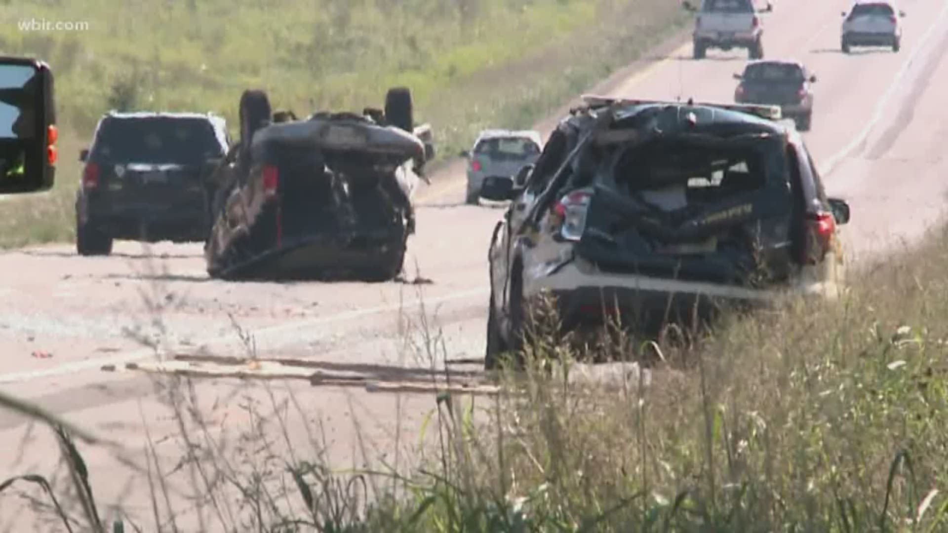 Crash On I 75 South Involving Thp Trooper Causes Back Ups For Miles In