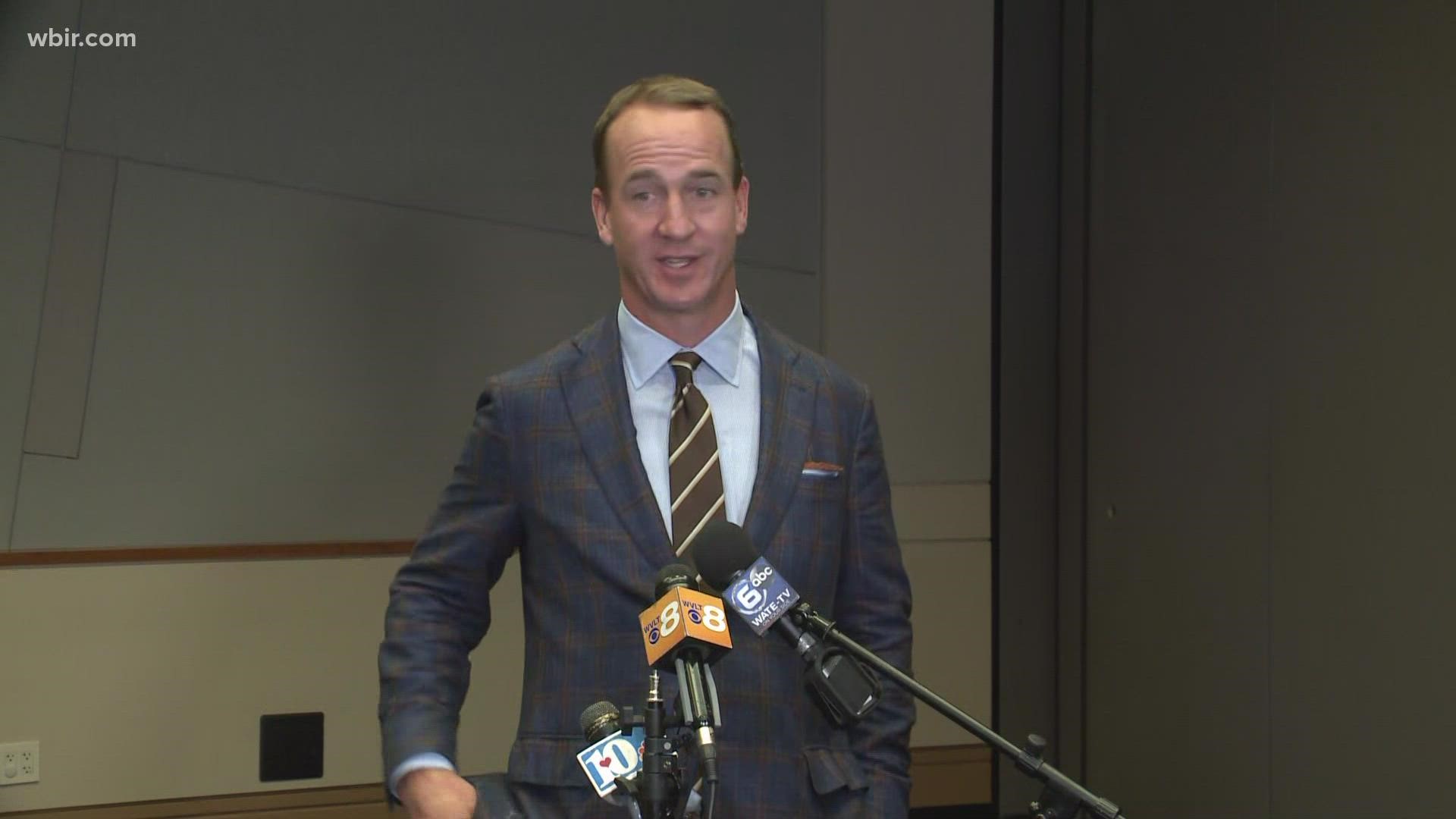 Peyton Manning is in Knoxville at the Greater Knoxville Sports Hall of Fame.