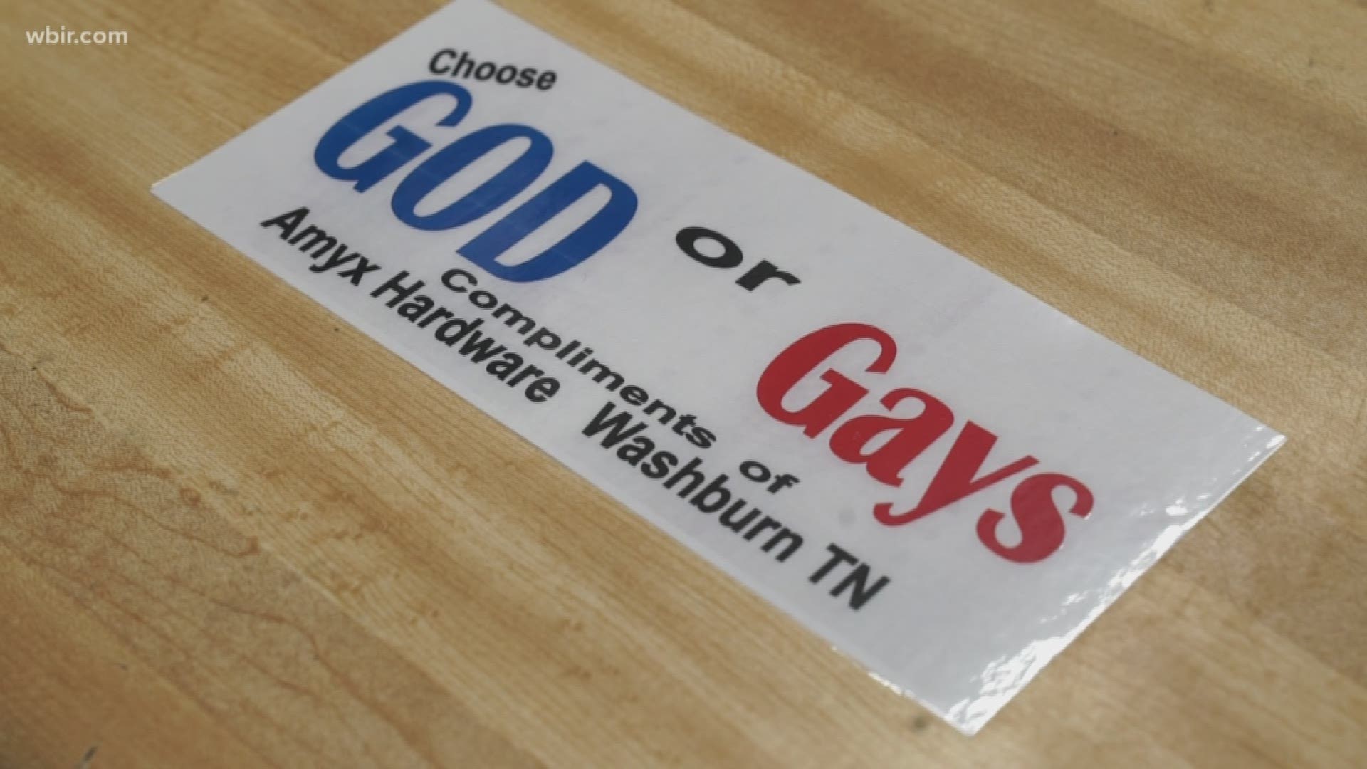 When the supreme court ruled to make gay marriage legal in 2015..Jeff Amyx made sure everyone entering his hardware store knew what he believed. Today's decision is a brought a different emotion