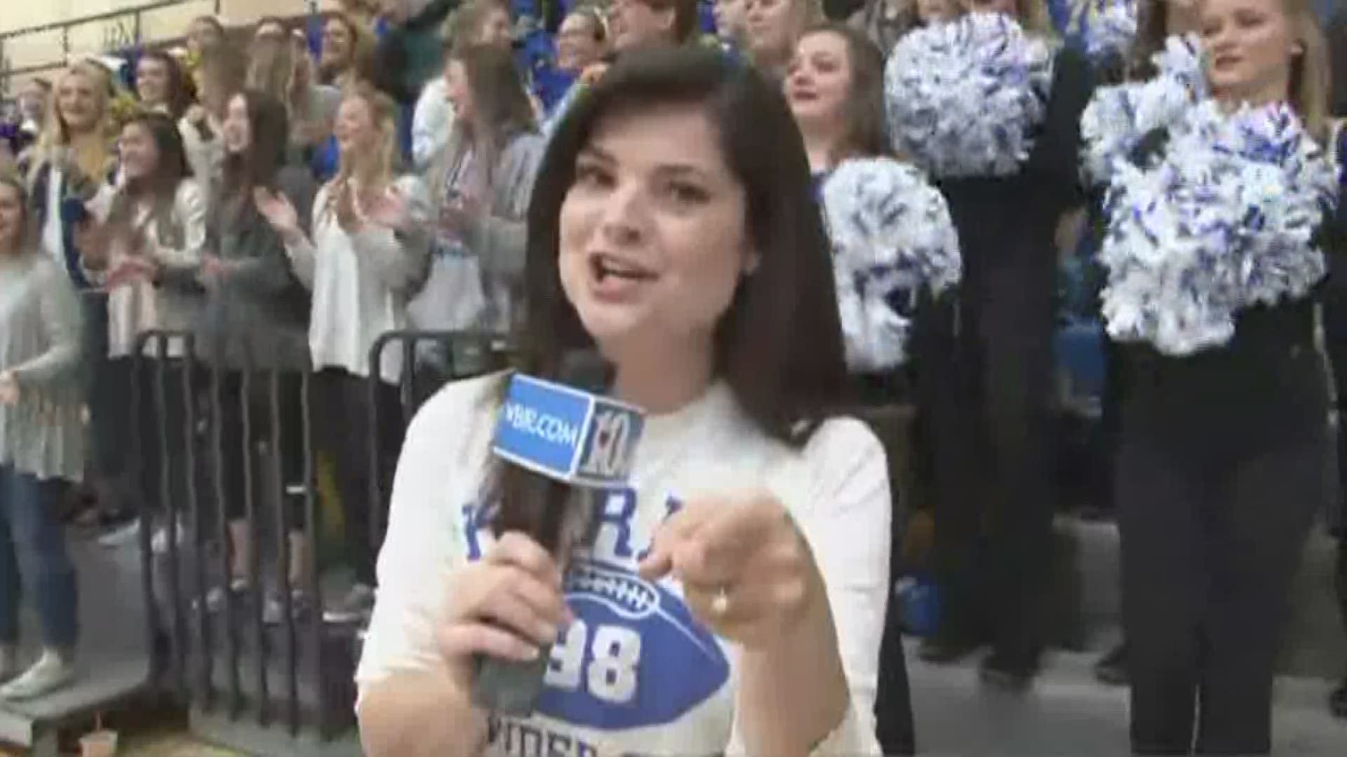 This morning we send it out to one of our favorite Karns alum-- Heather Waliga was at this morning's pep rally.