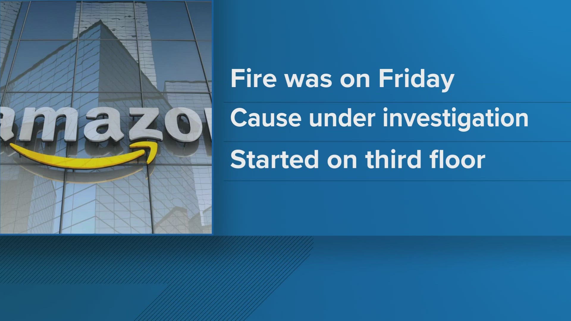 A company spokesperson says it happened Friday. Alcoa Firefighters say the fire is under investigation and they do not know how it started.